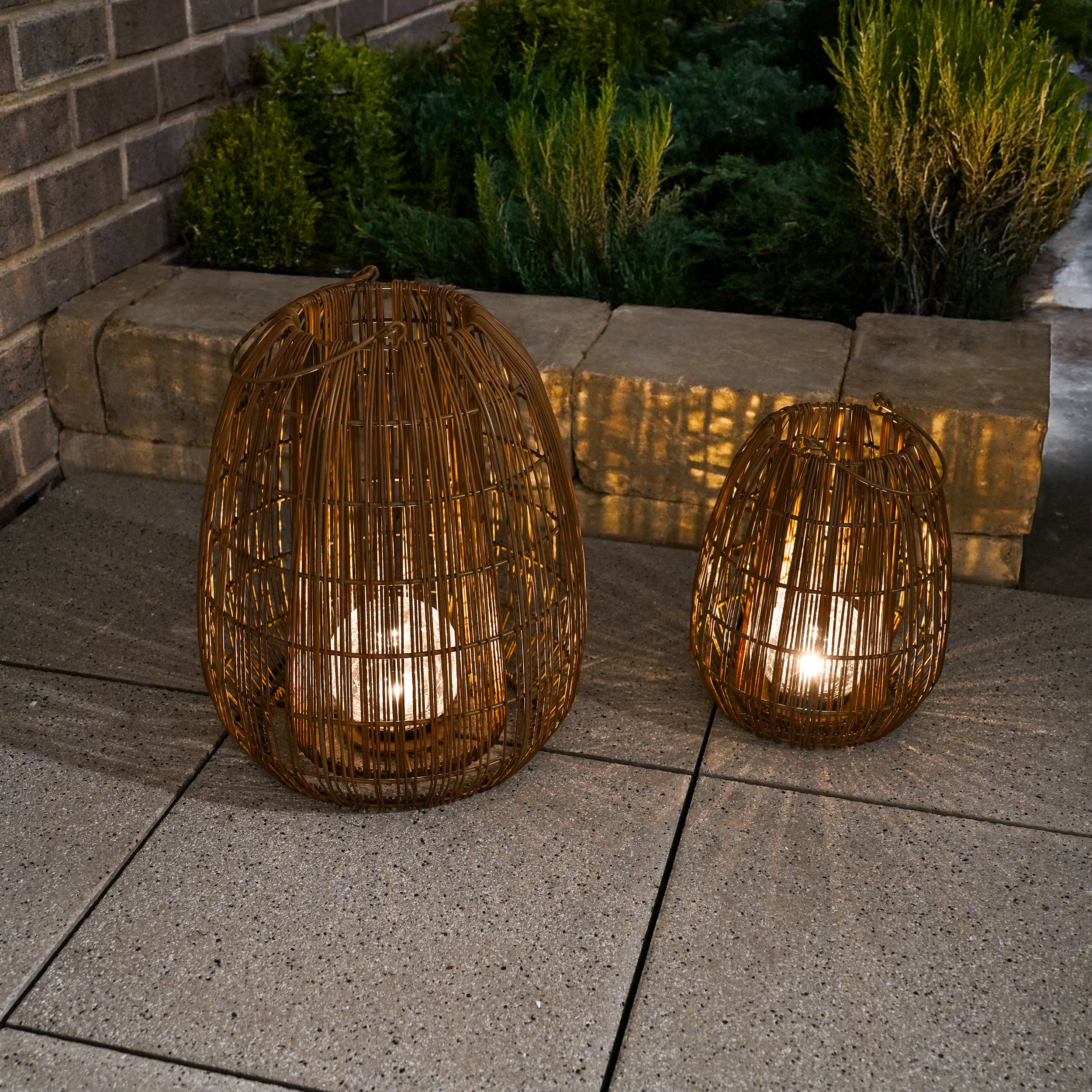 Solar Boho-Windlichter Isabella im 2er- Set