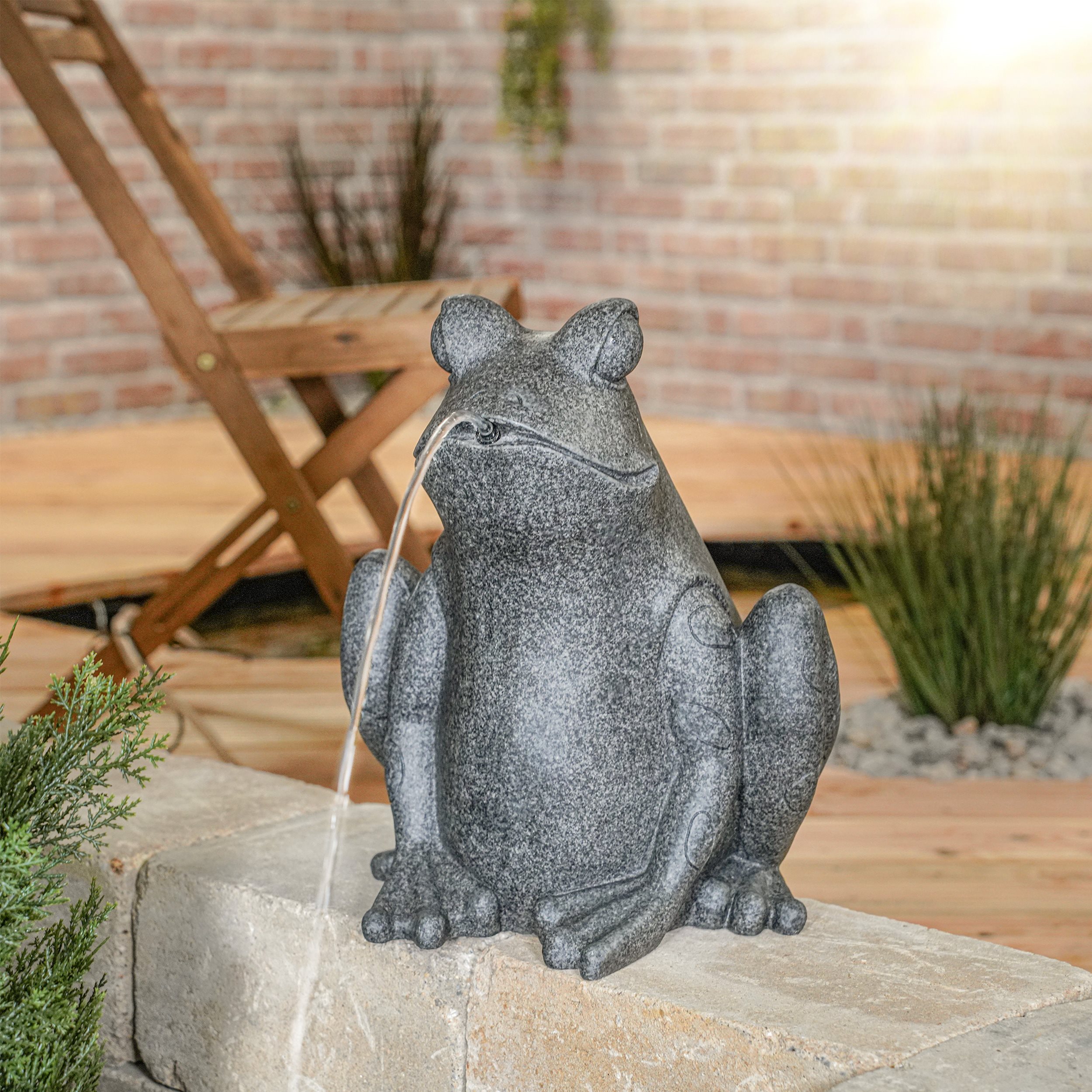 Solar Wasserspeier-Set Frosch