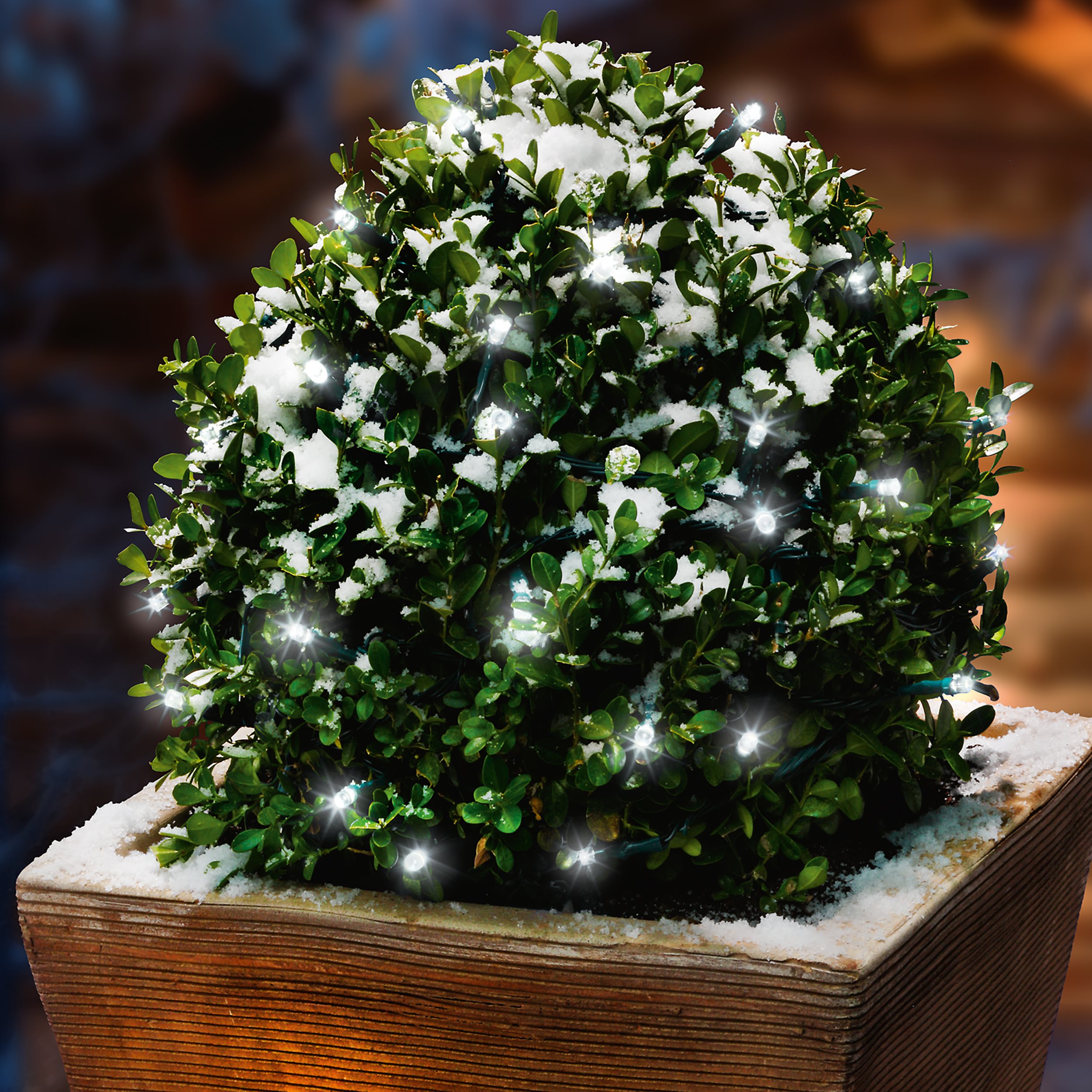 Solar Lichterkette mit 24 kaltweißen LEDs