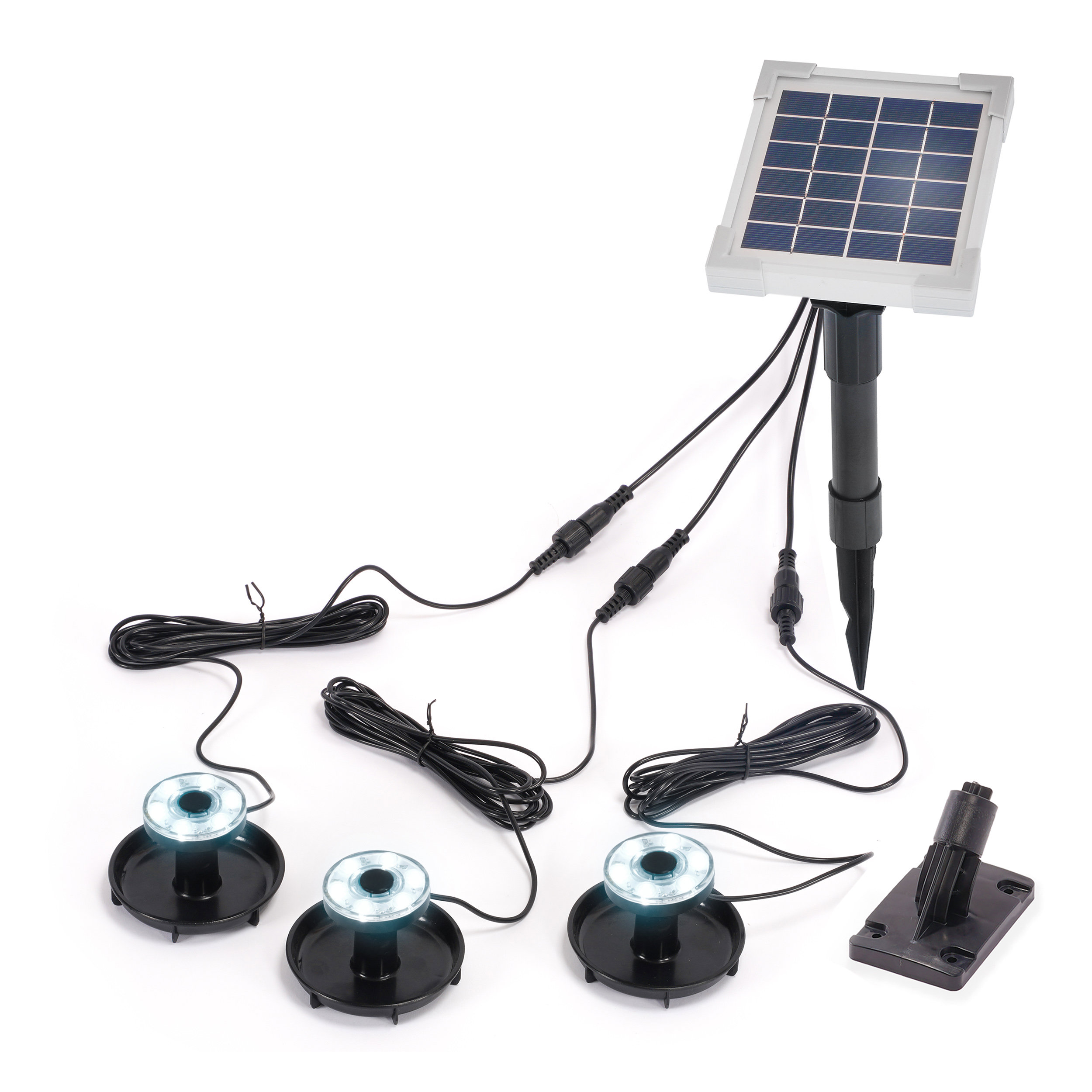 Solarstrahler Multispot Basic mit 3 Strahlern, 60 lm kaltweiß