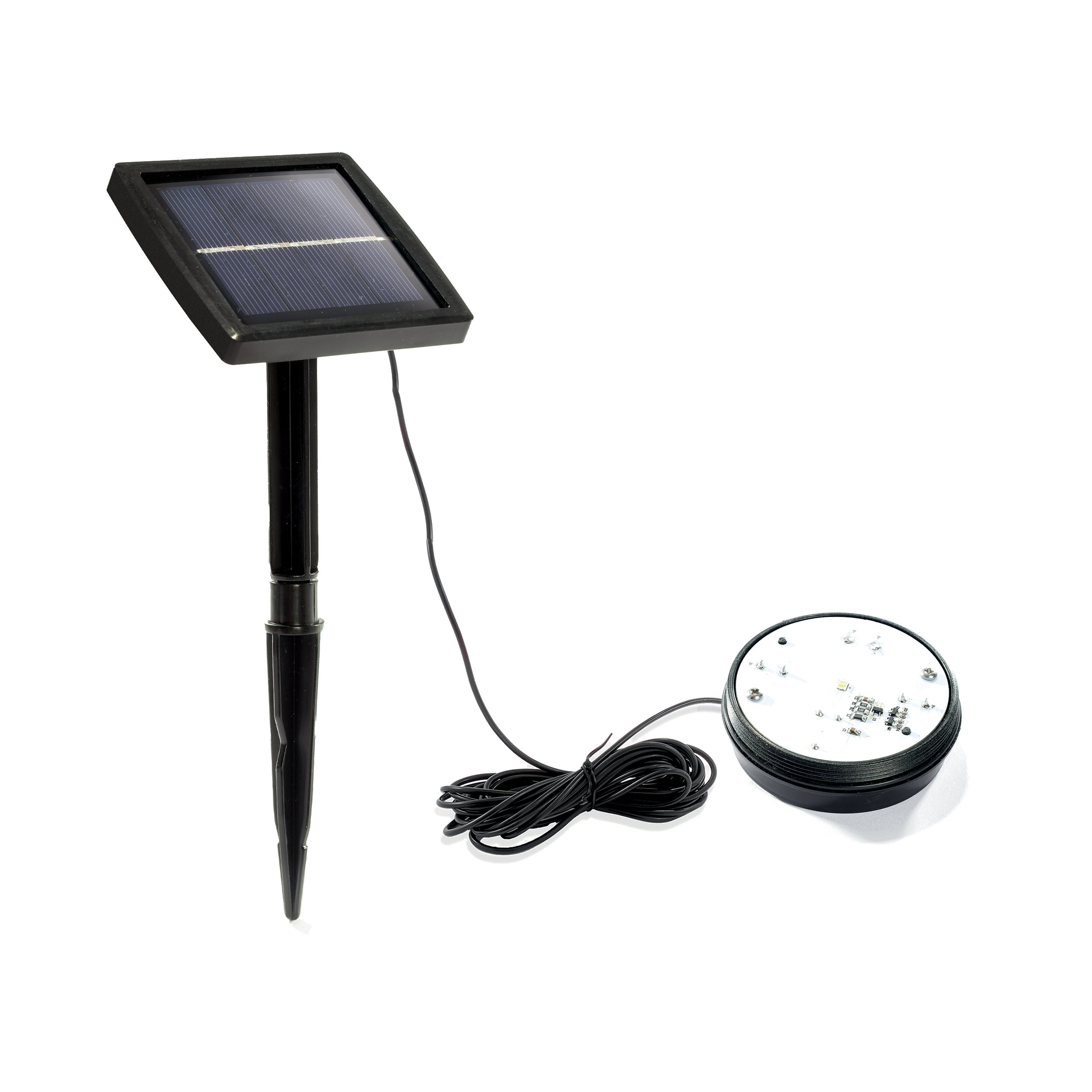 Leuchteinsatz mit Akku, Solarmodul und Erdspieß