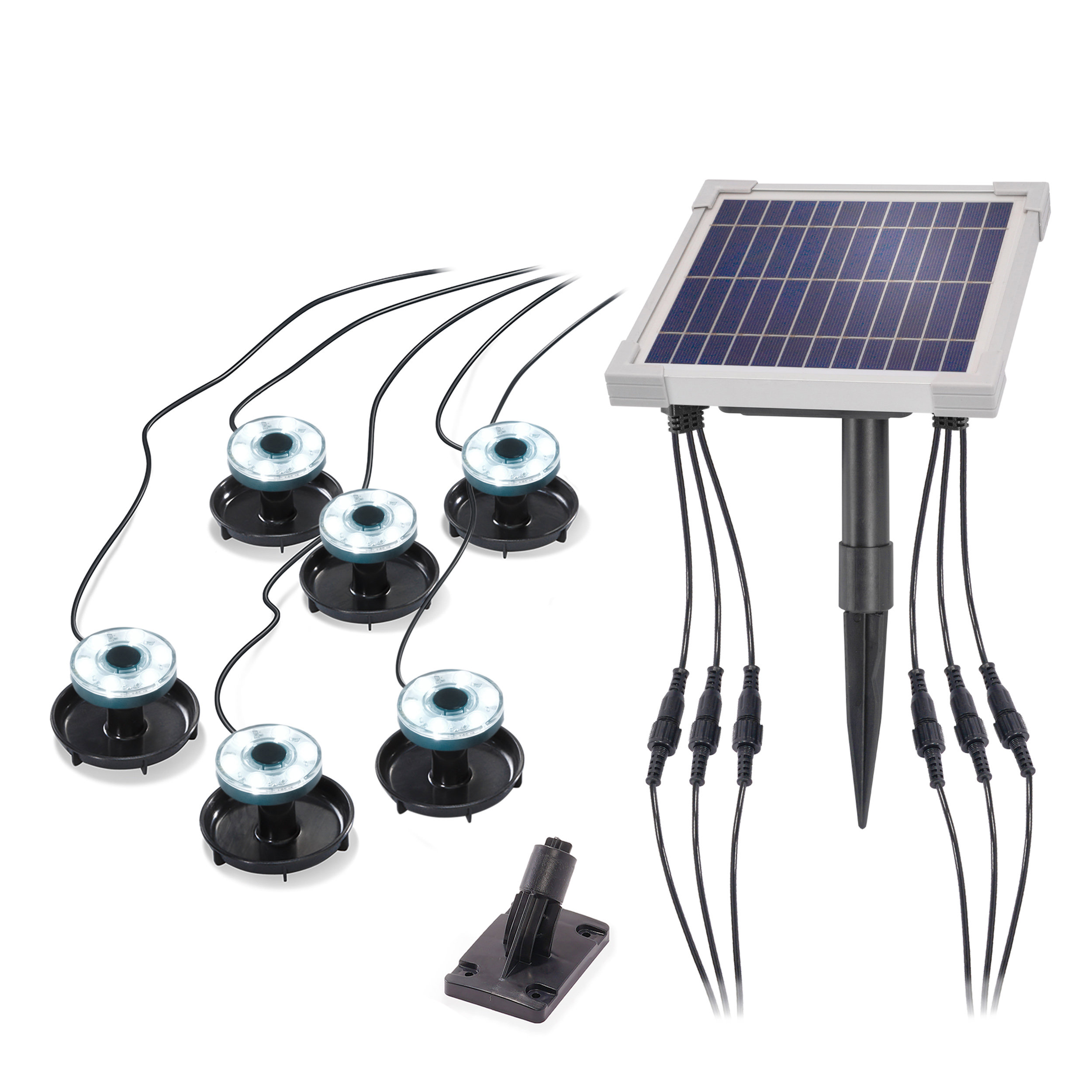 Solarstrahler Multispot Basic mit 6 Strahlern, 120 lm kaltweiß