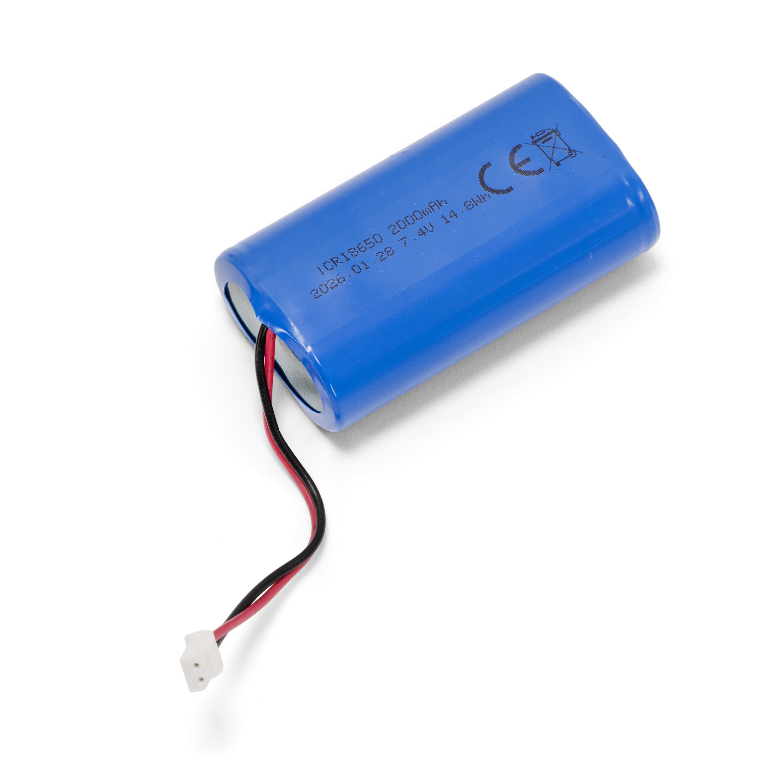 Akkupack 7,4 V / 2000 mAh 14,8 Wh mit Stecker weiß