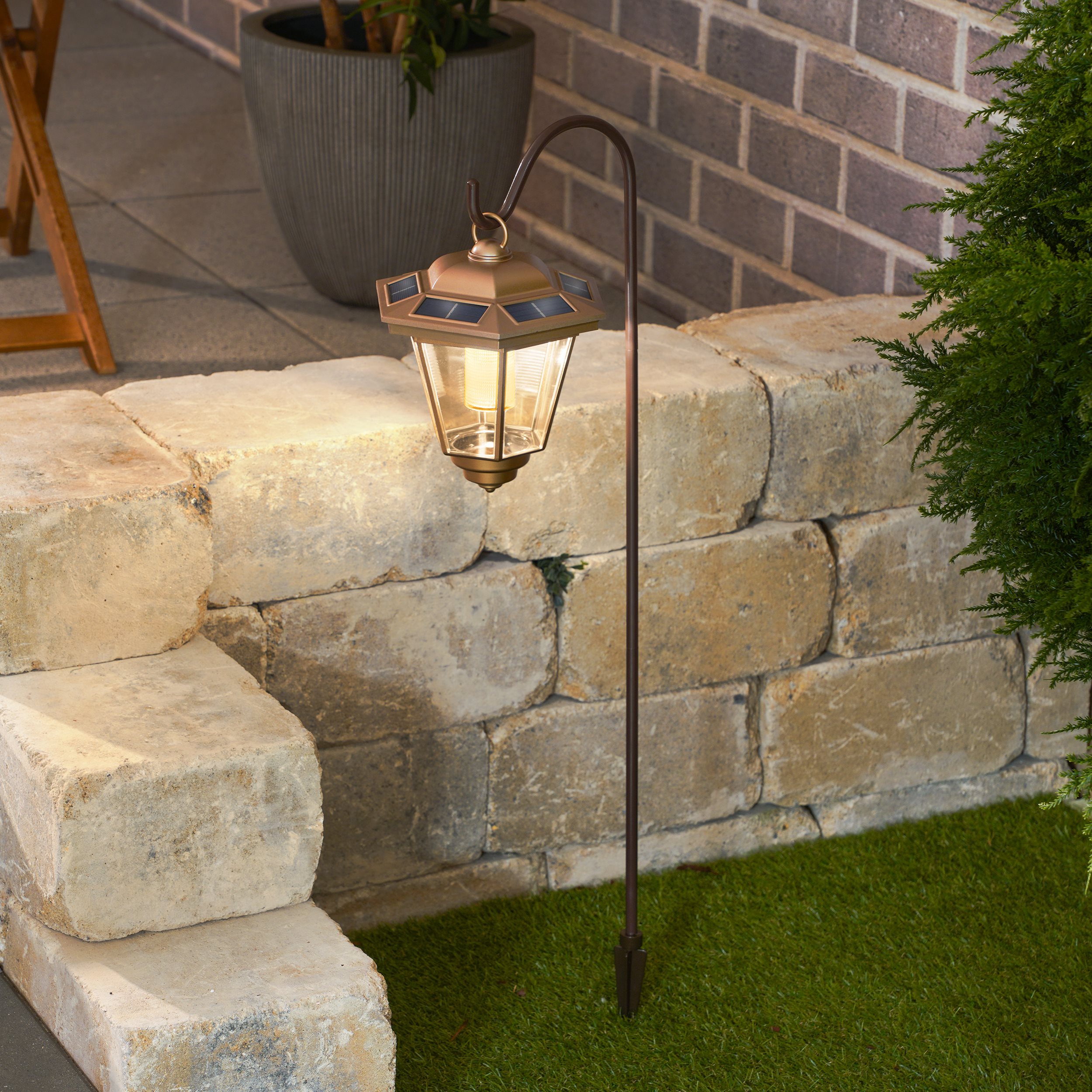 Dekorative Laternen-Hängeleuchte Tivoli, kupferfarben