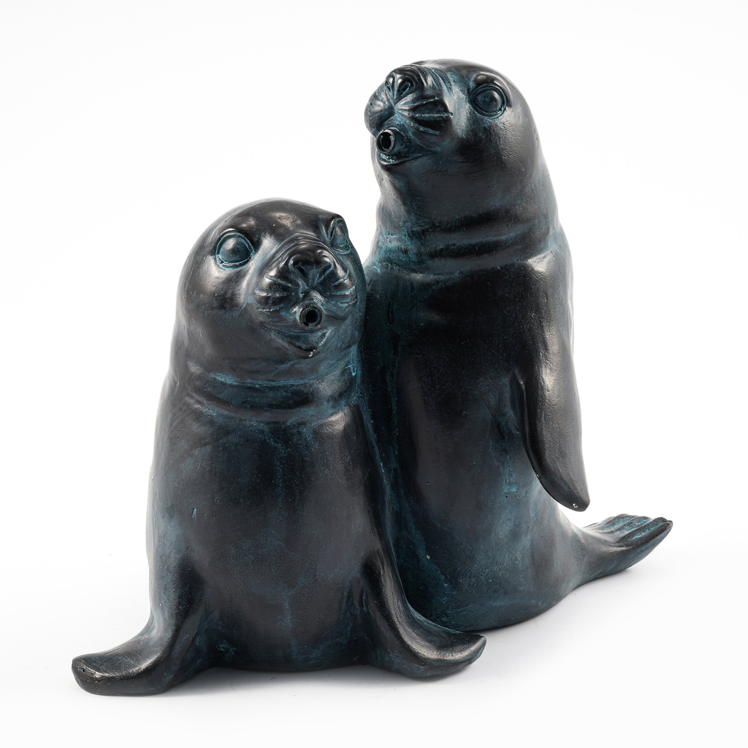 Wasserspeier-Figur Seehundpaar Paula und Paul