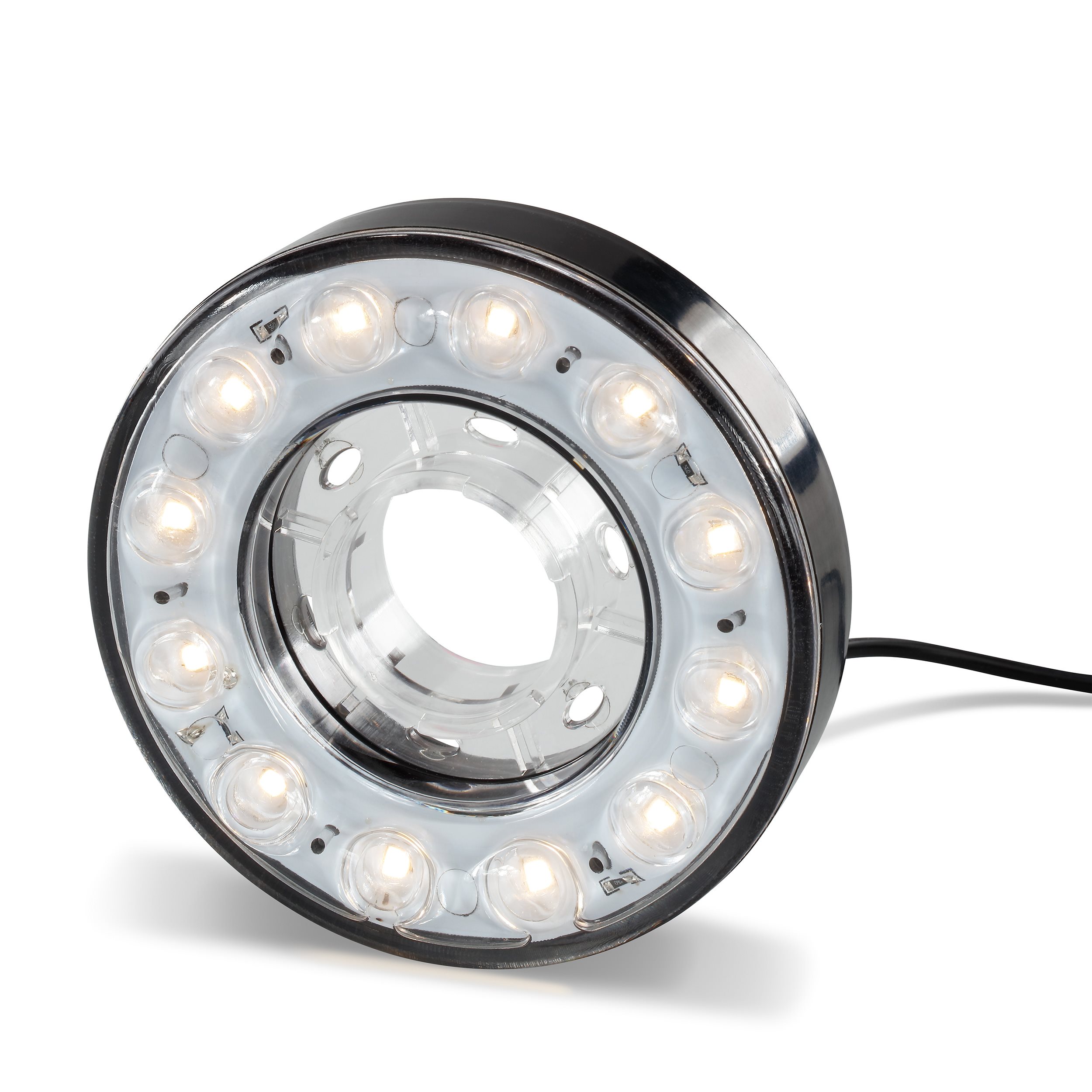 LED Lichtring 9 - 14 VDC mit 12 LEDs, warmweiß