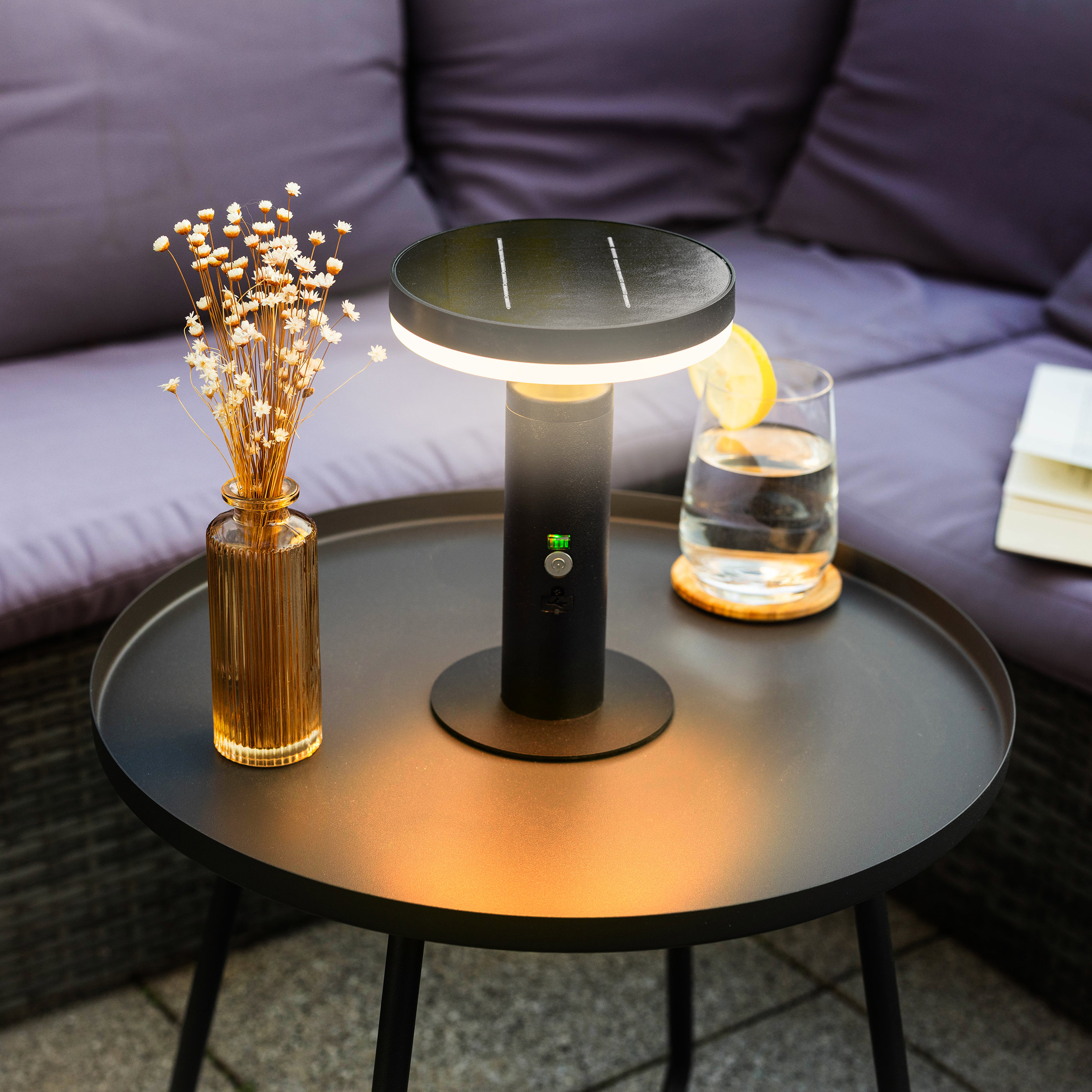 Solar Tisch- und Leseleuchte Aliano, dimmbar