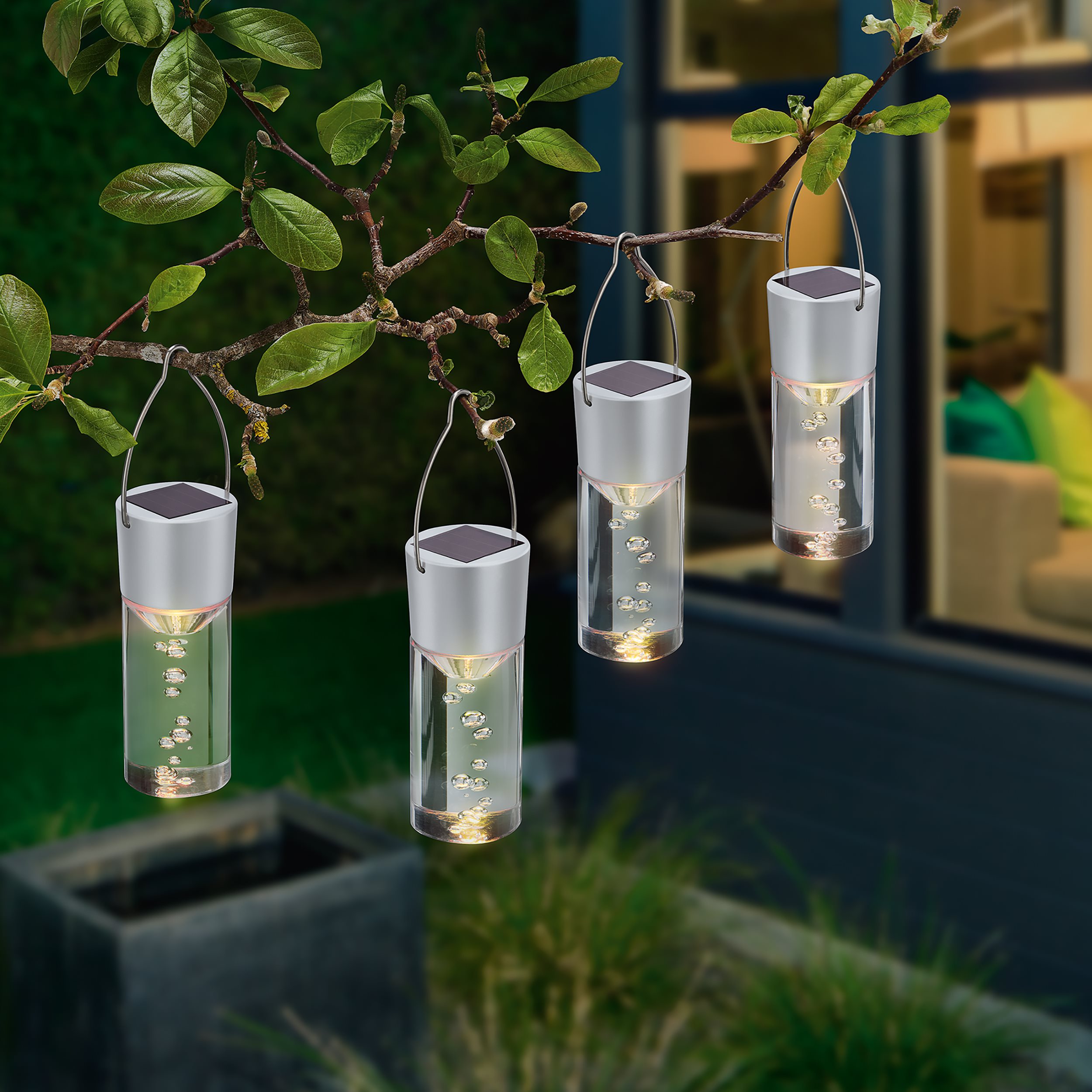 Moderne Hängeleuchten Smart Sticks im 4er Set warmweiß