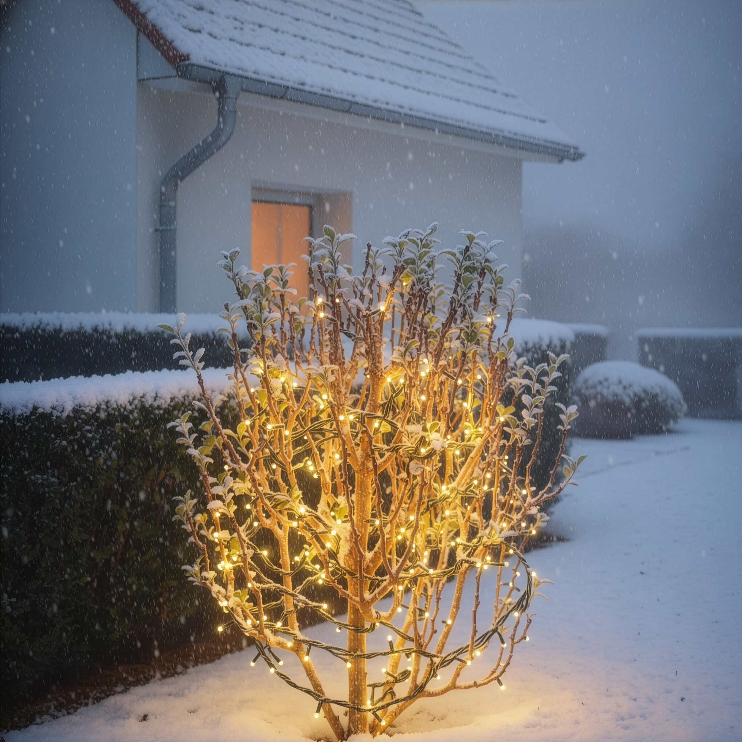 Solar Lichterkette mit 60 warmweißen LEDs