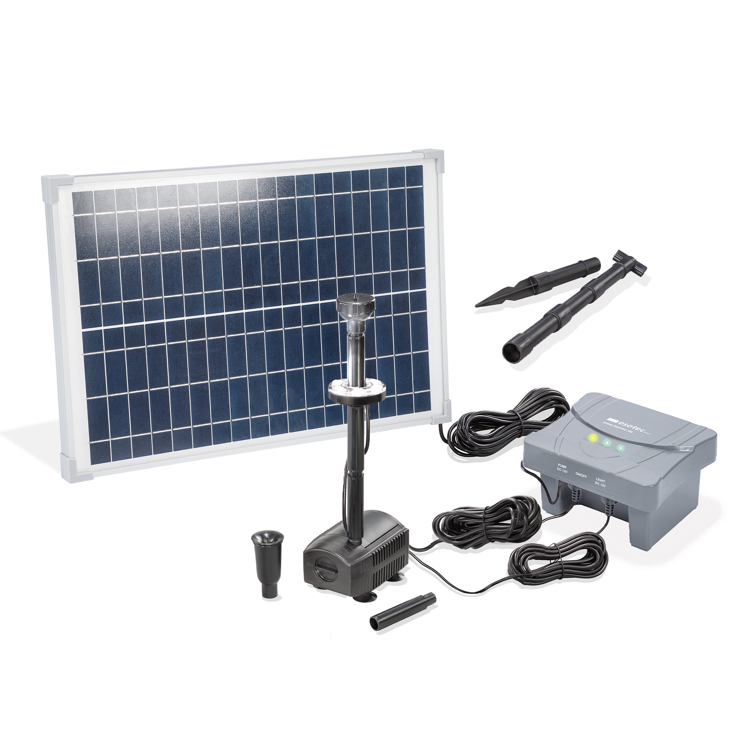 Solar Teichpumpenset 25/700 mit 6 Ah LiFePo4 Akkuspeicher
