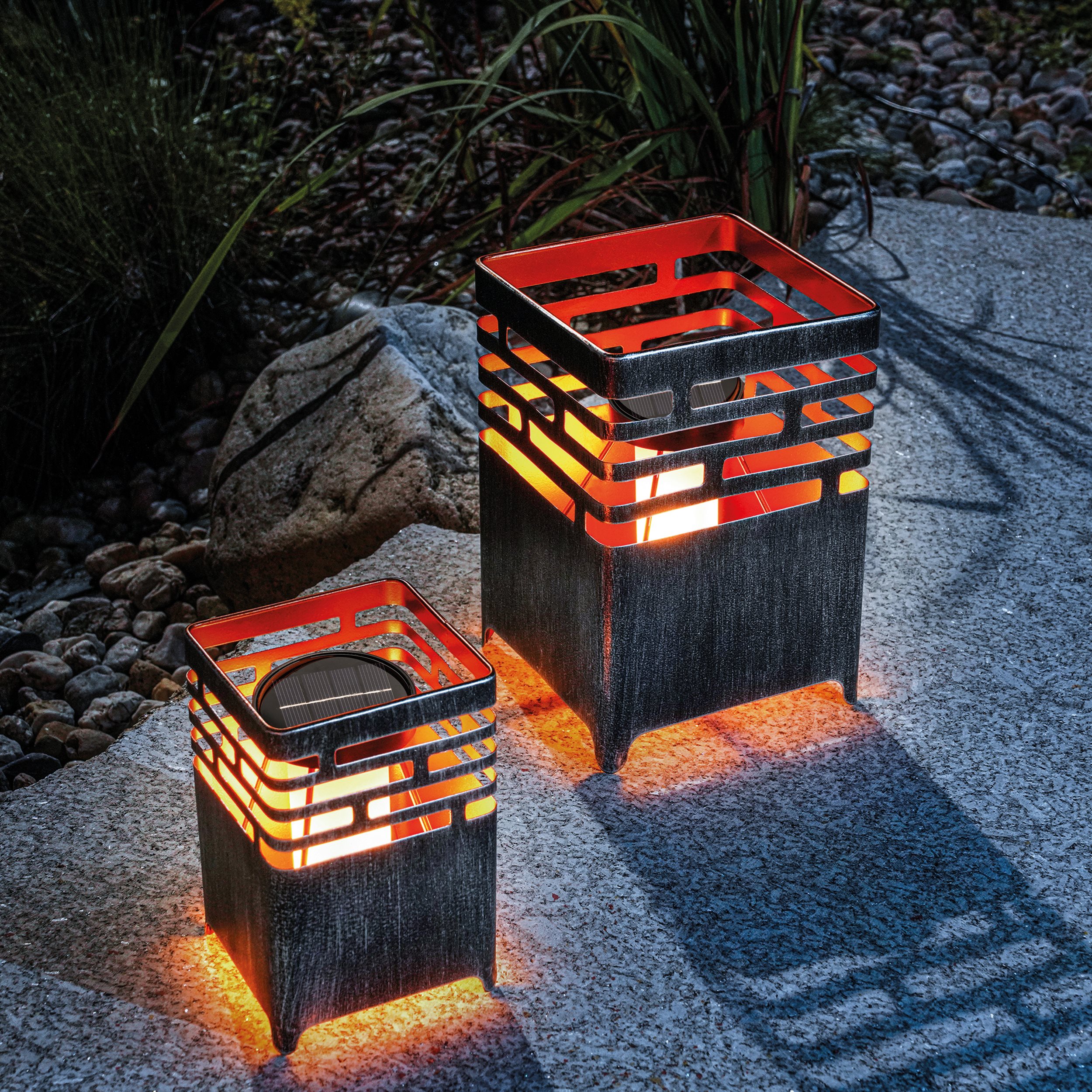 Solar Feuerstelle Lagos im 2er-Set