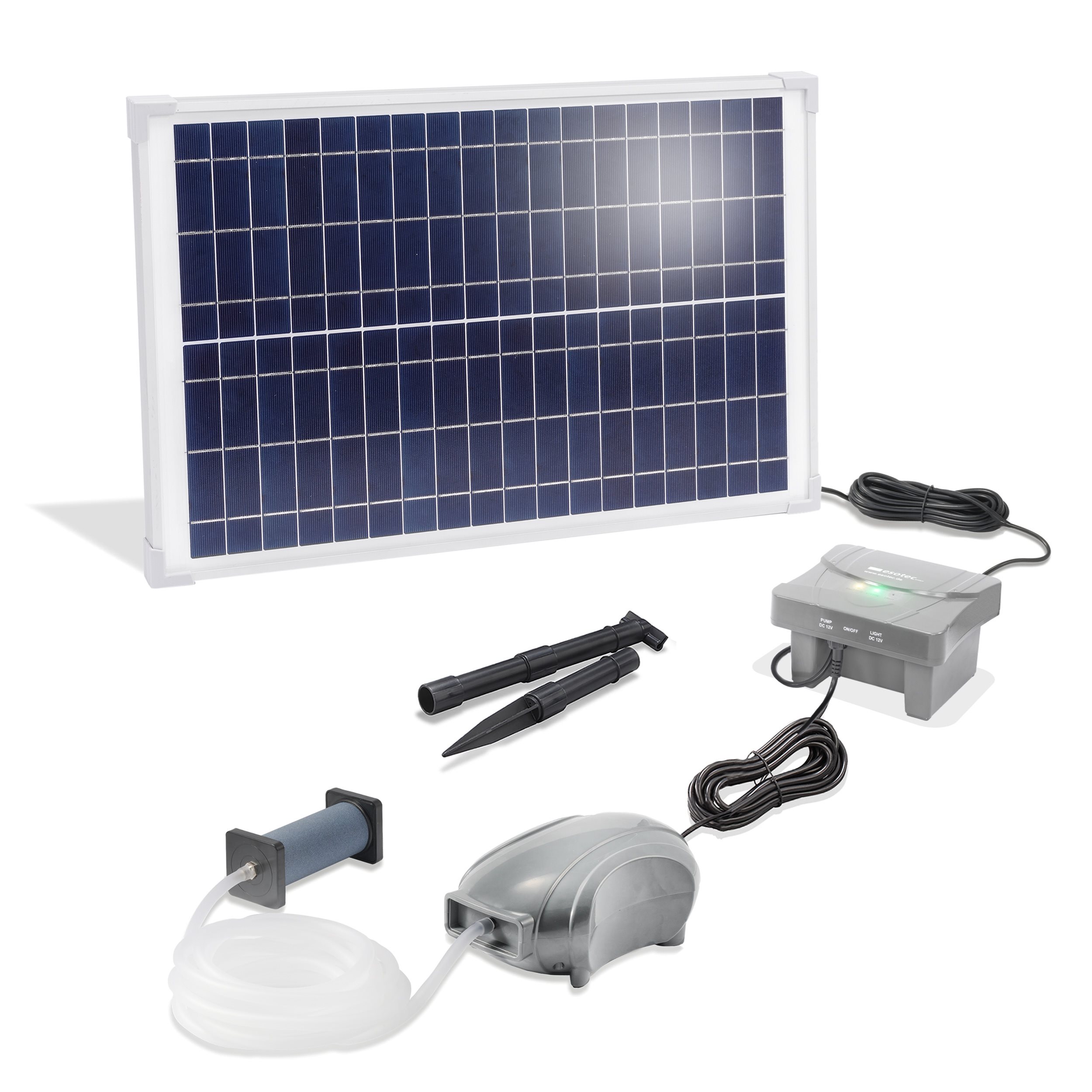 Solar Teichbelüfterset 25/600 mit 6 Ah LiFePO4 Akkuspeicher