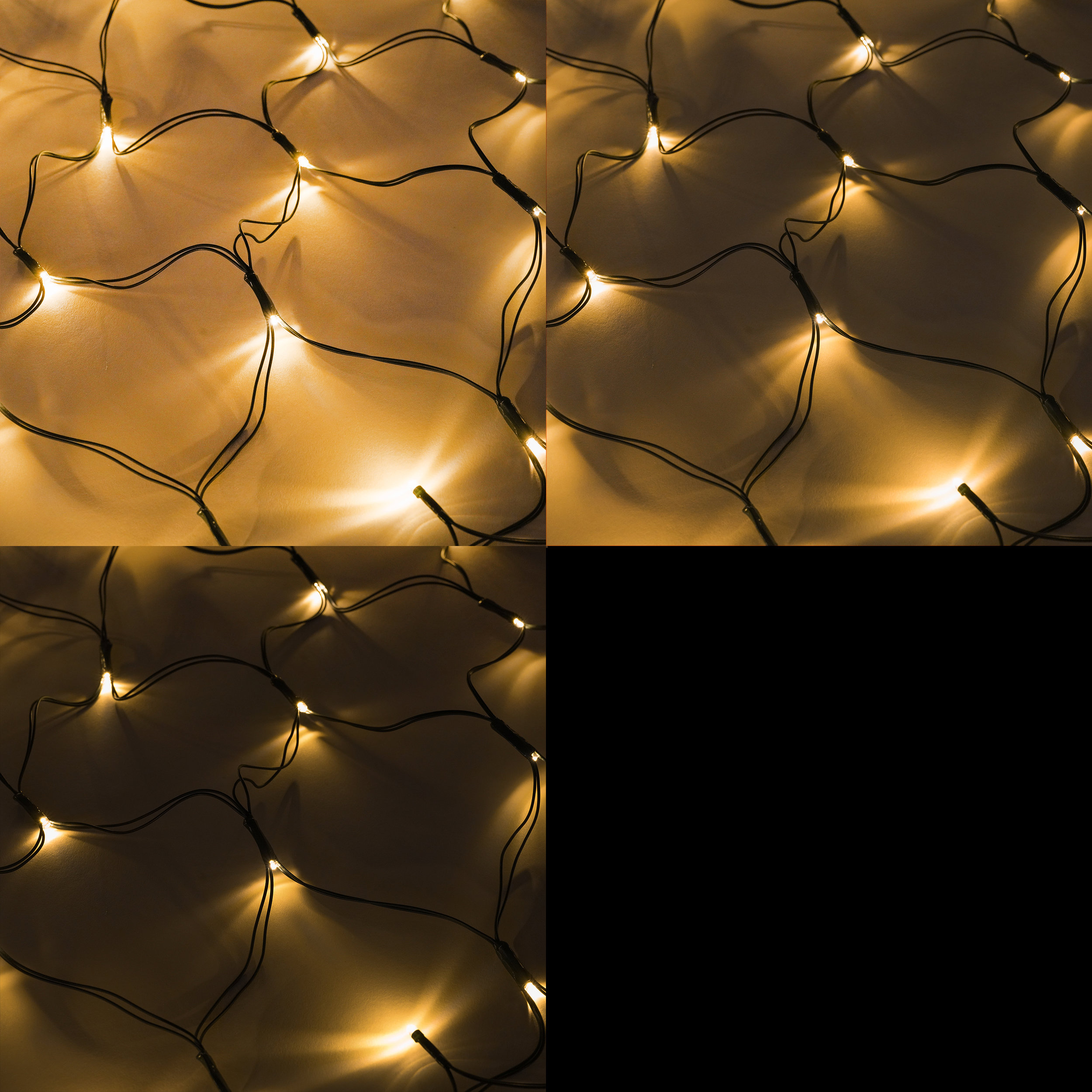 Solar Lichternetz mit 144 warmweißen LEDs