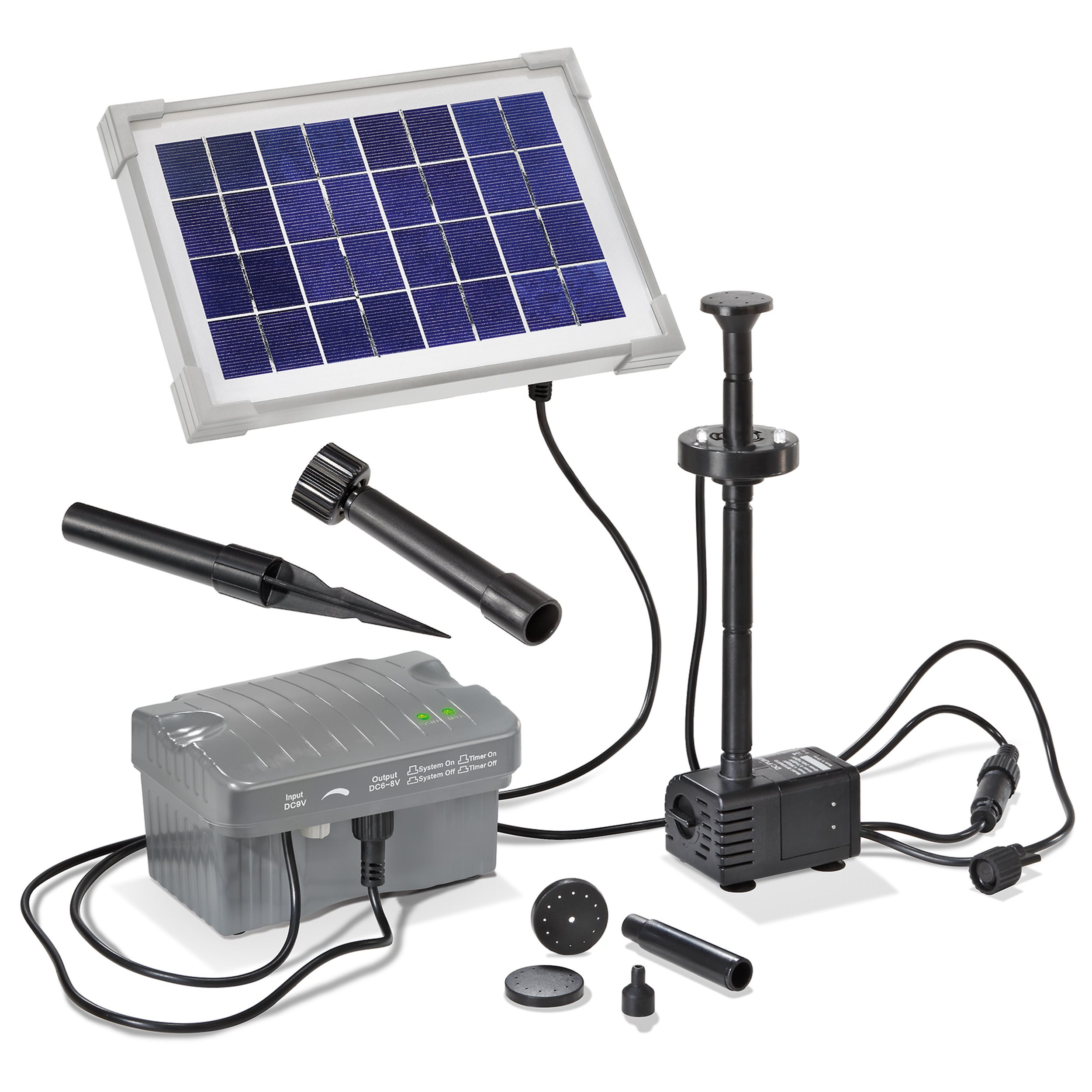 Solar Teichpumpenset 5/300 mit 3,2 Ah Pb Akkuspeicher