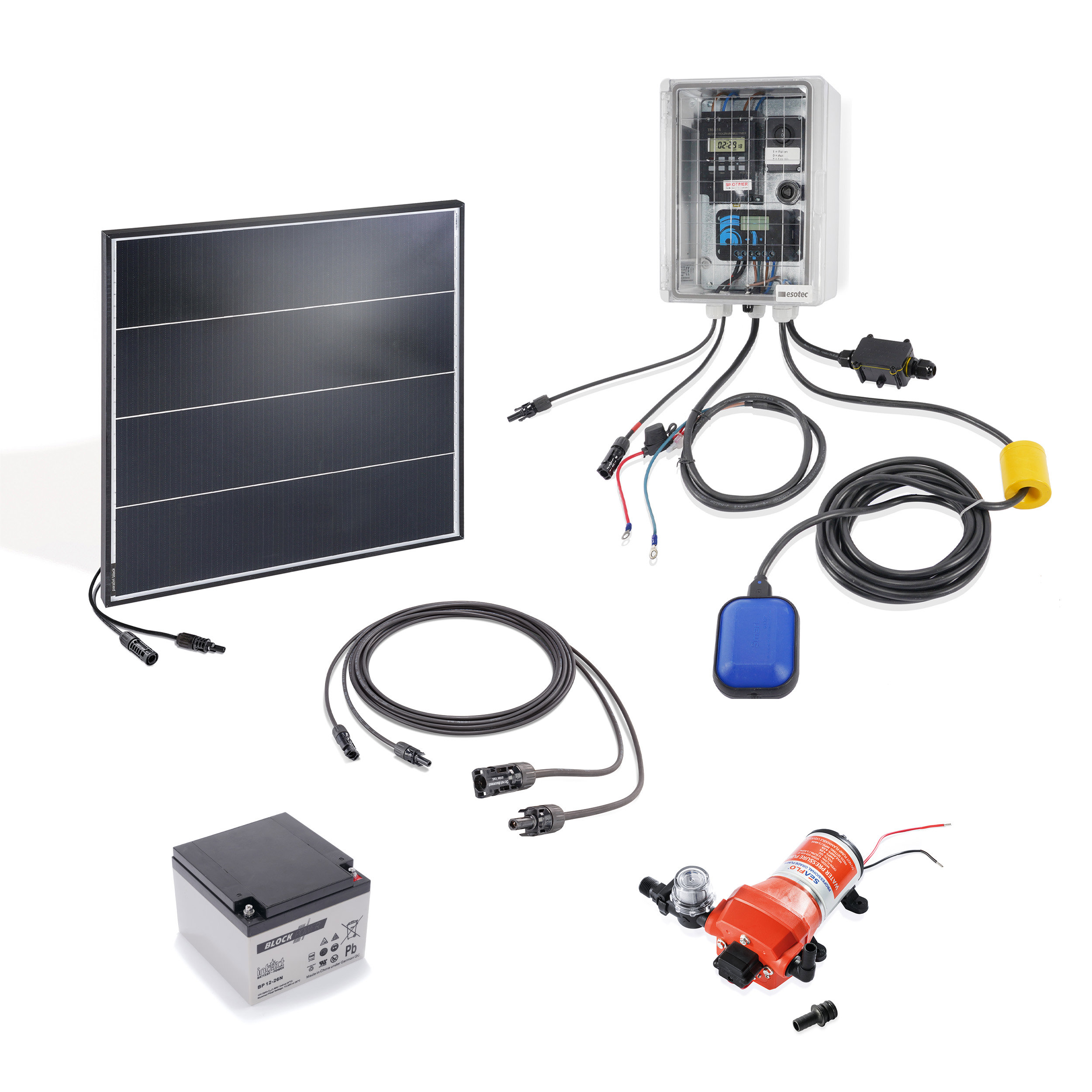 Solar Bewässerungs Set komplett mit Druckpumpe 12 V, 750 l/h