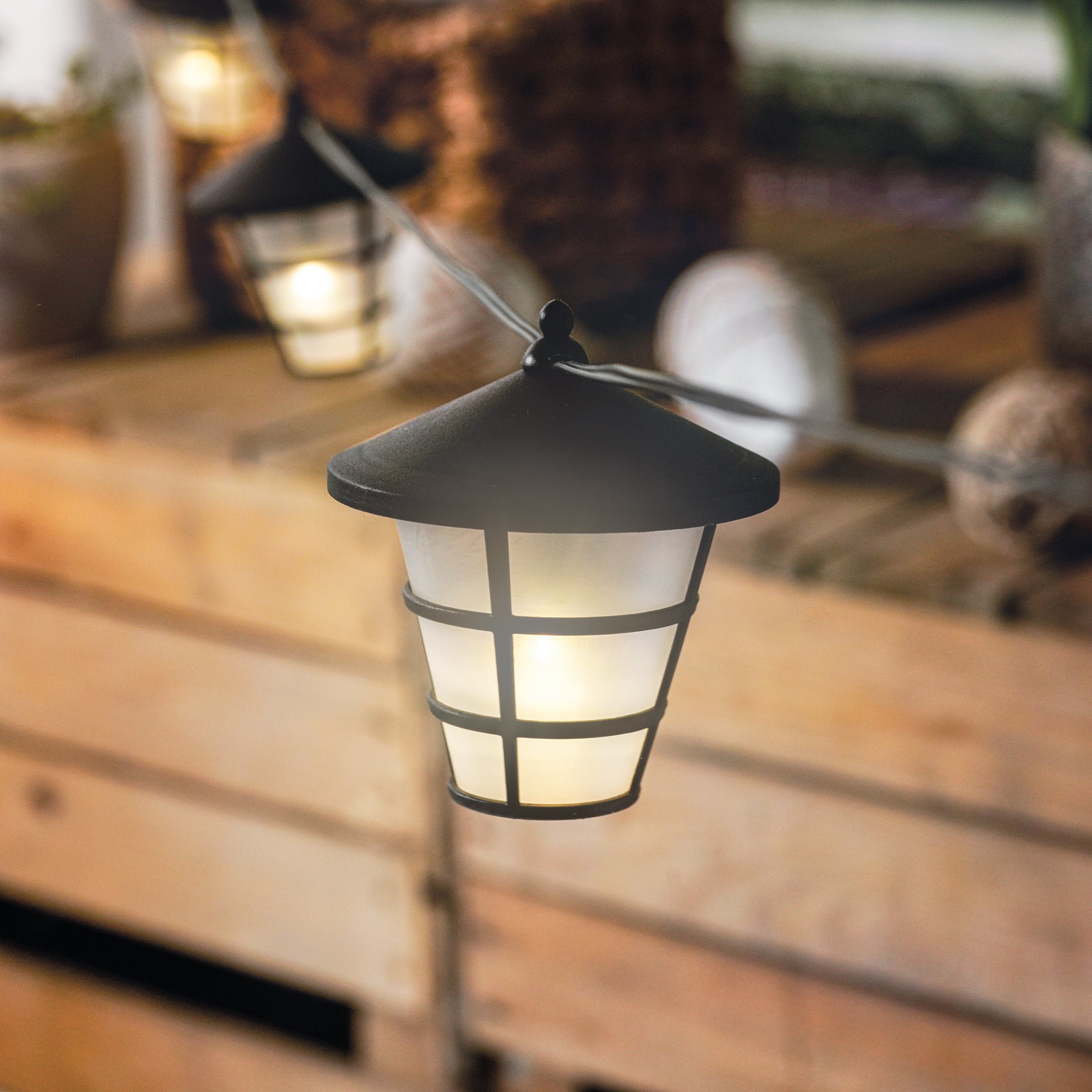 Solar Lichterkette Asia Style mit 10 Laternen