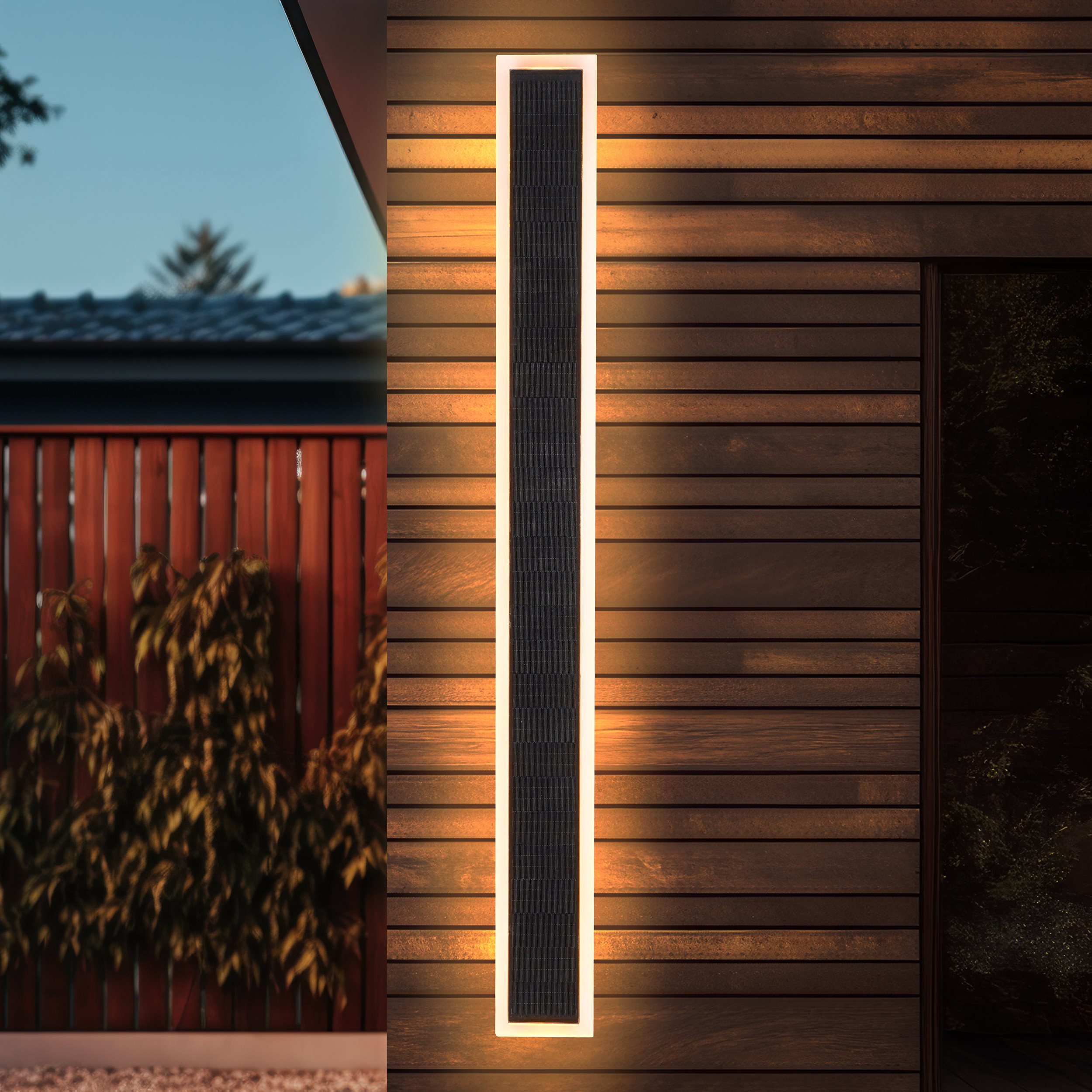 Moderne Solar-Wandleuchte Smartlight 100 cm