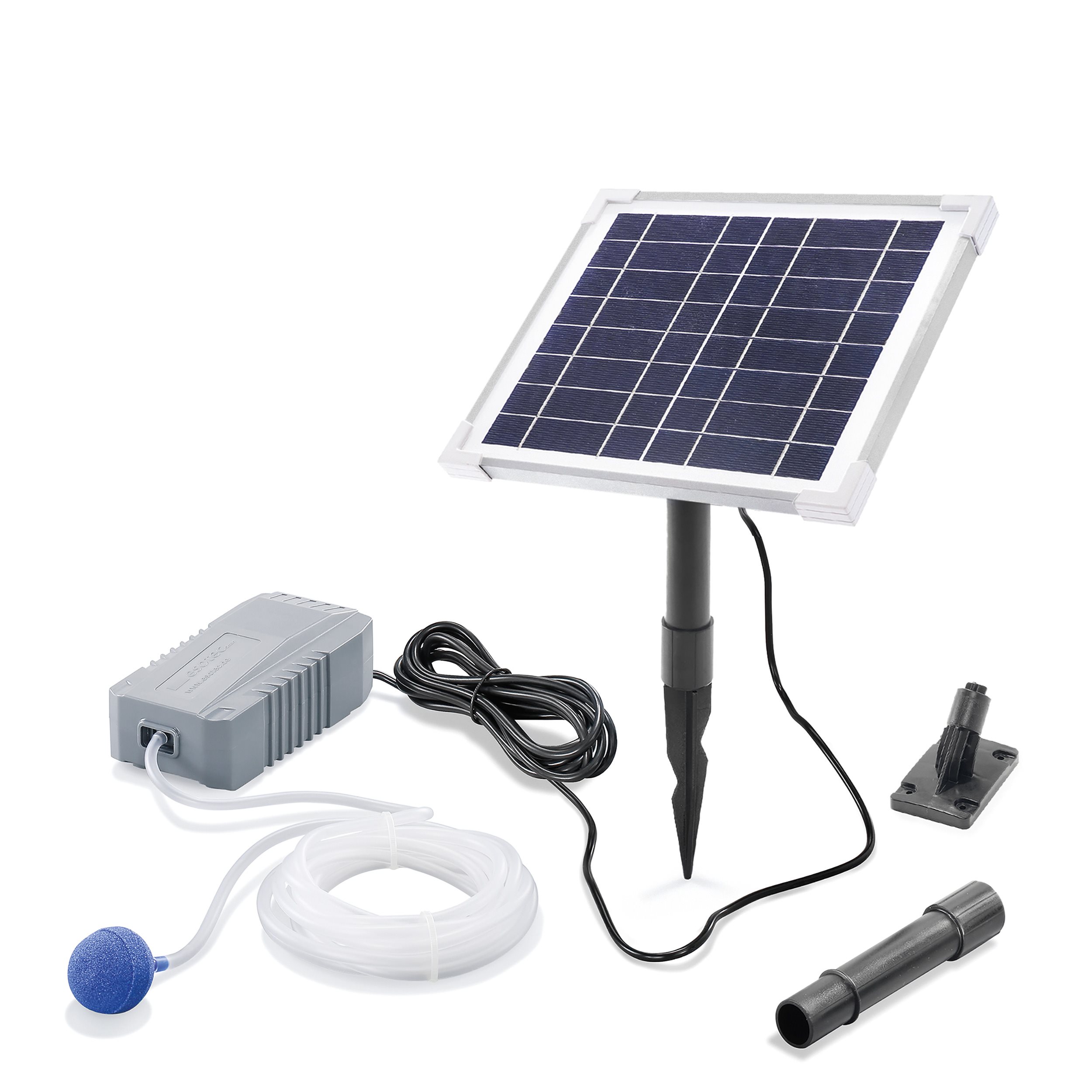 Solar Teichbelüfterset 6/130 mit 1,5 Ah LiFePO4 Akkuspeicher