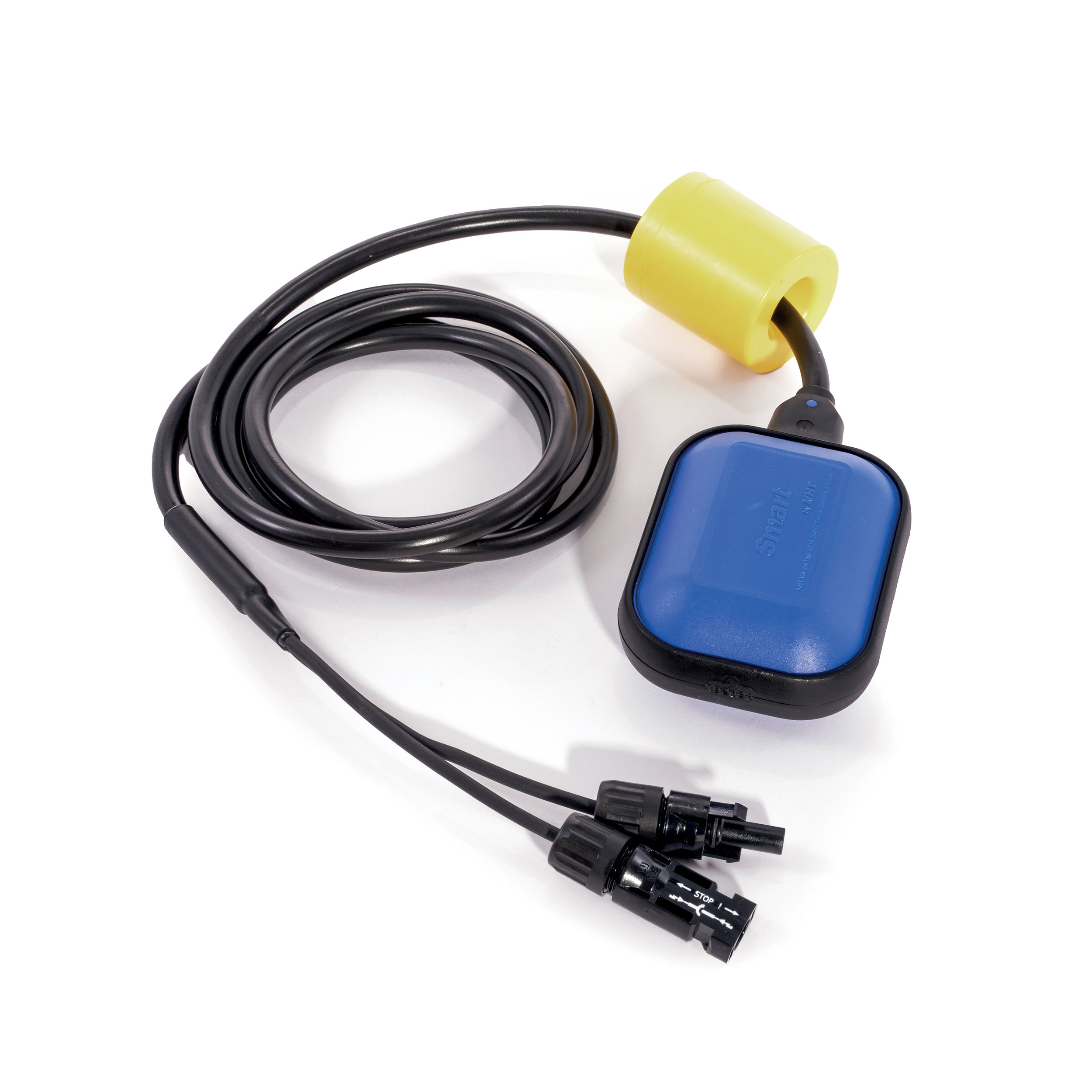 Schwimmerschalter mit Kabel und MC4 Steckkontakten