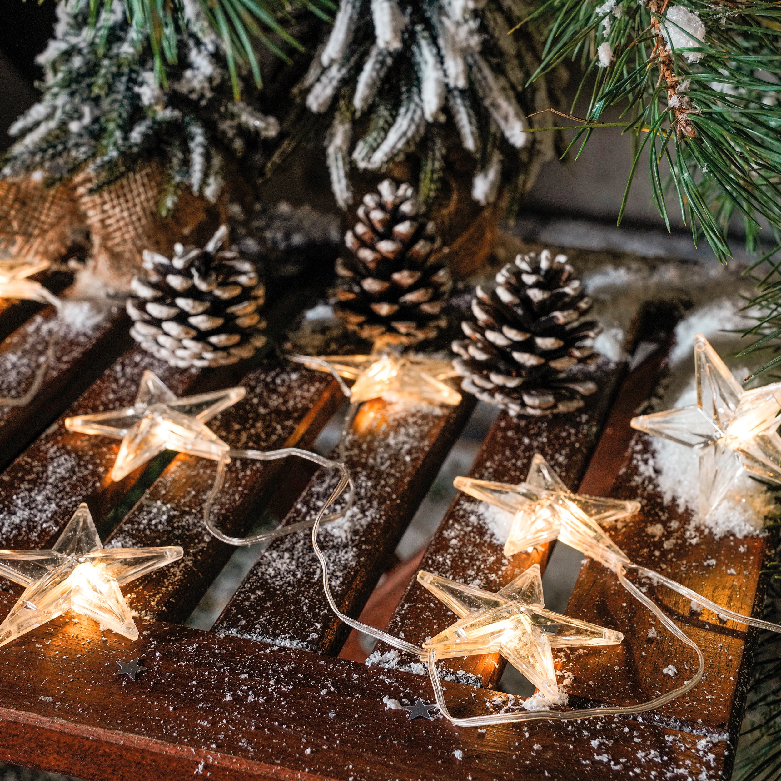 Solar Deko-Lichterkette mit 30 Sternchen