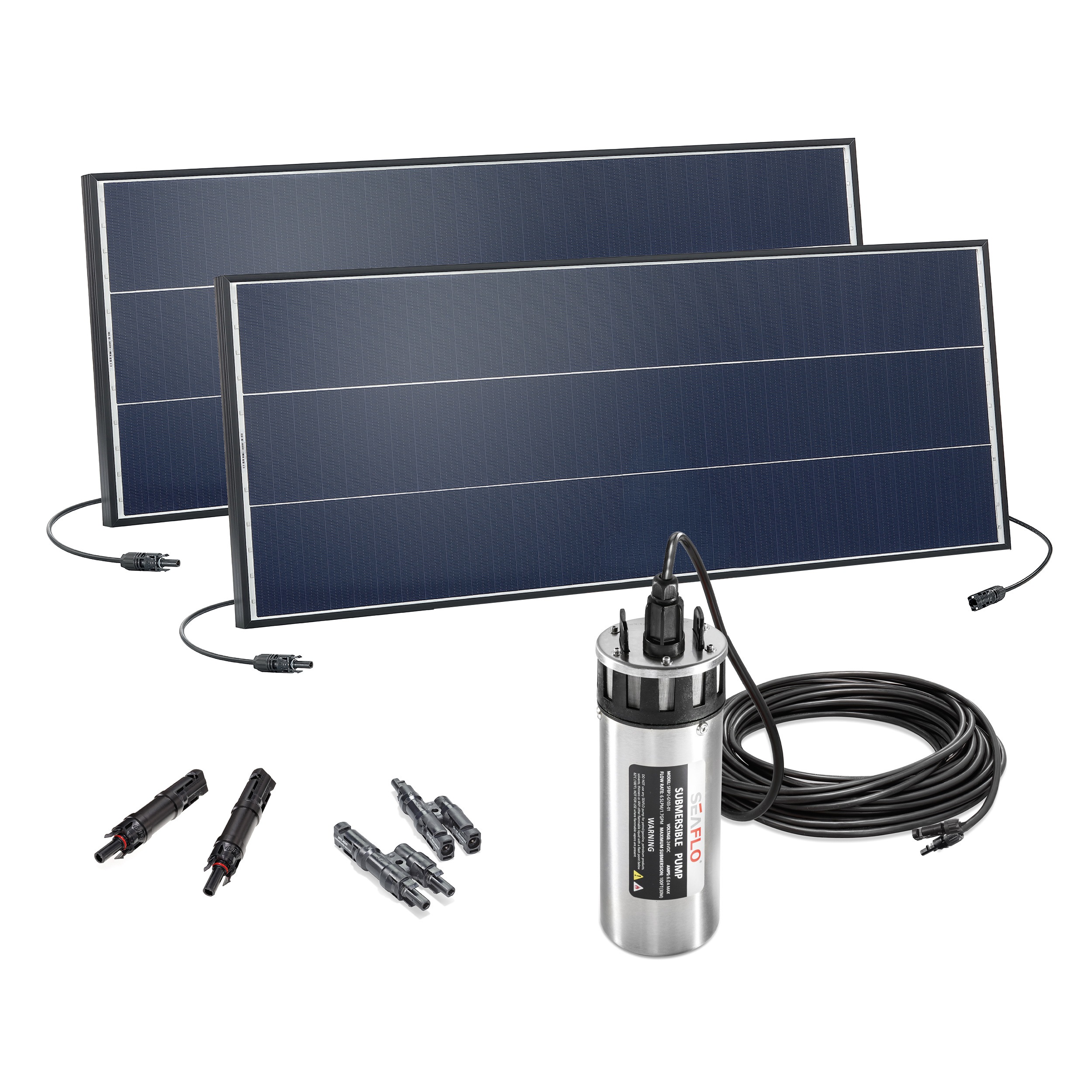 Solar Tiefbrunnenpumpenset 150 Wp / 30 m Förderhöhe
