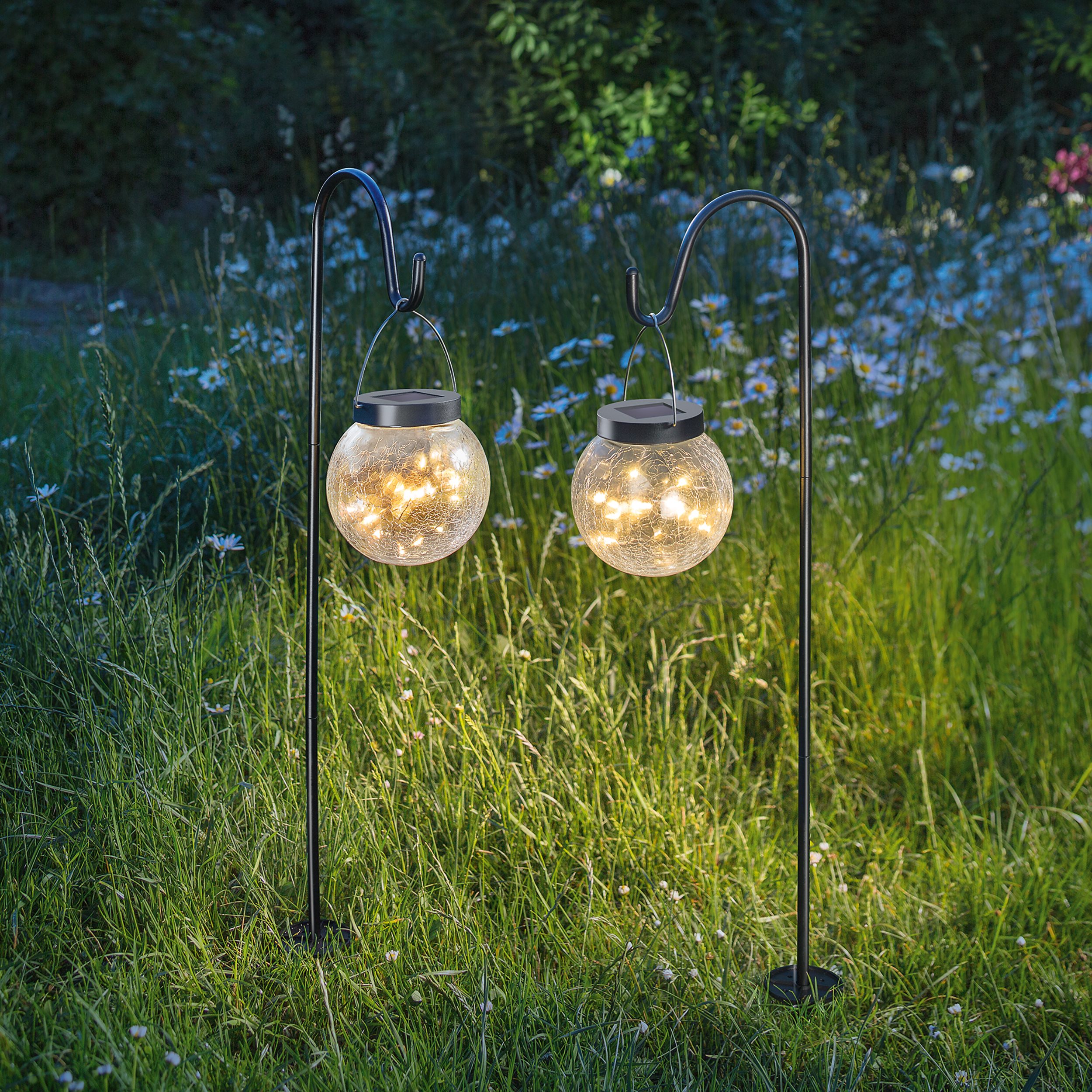 Solar Hängeleuchten Smart Globe im 2er-Set