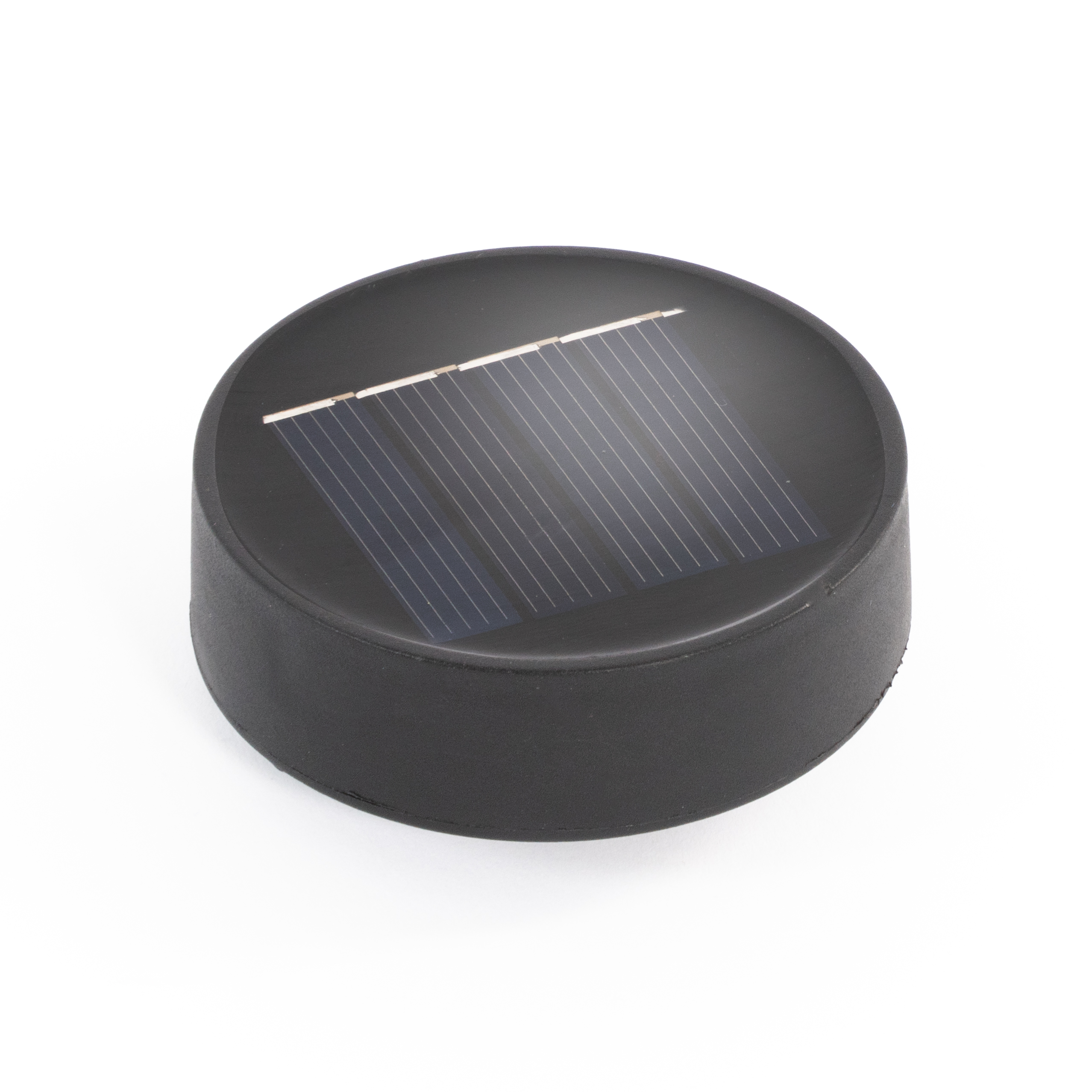Solarpuck mit bernsteinfarbener LED