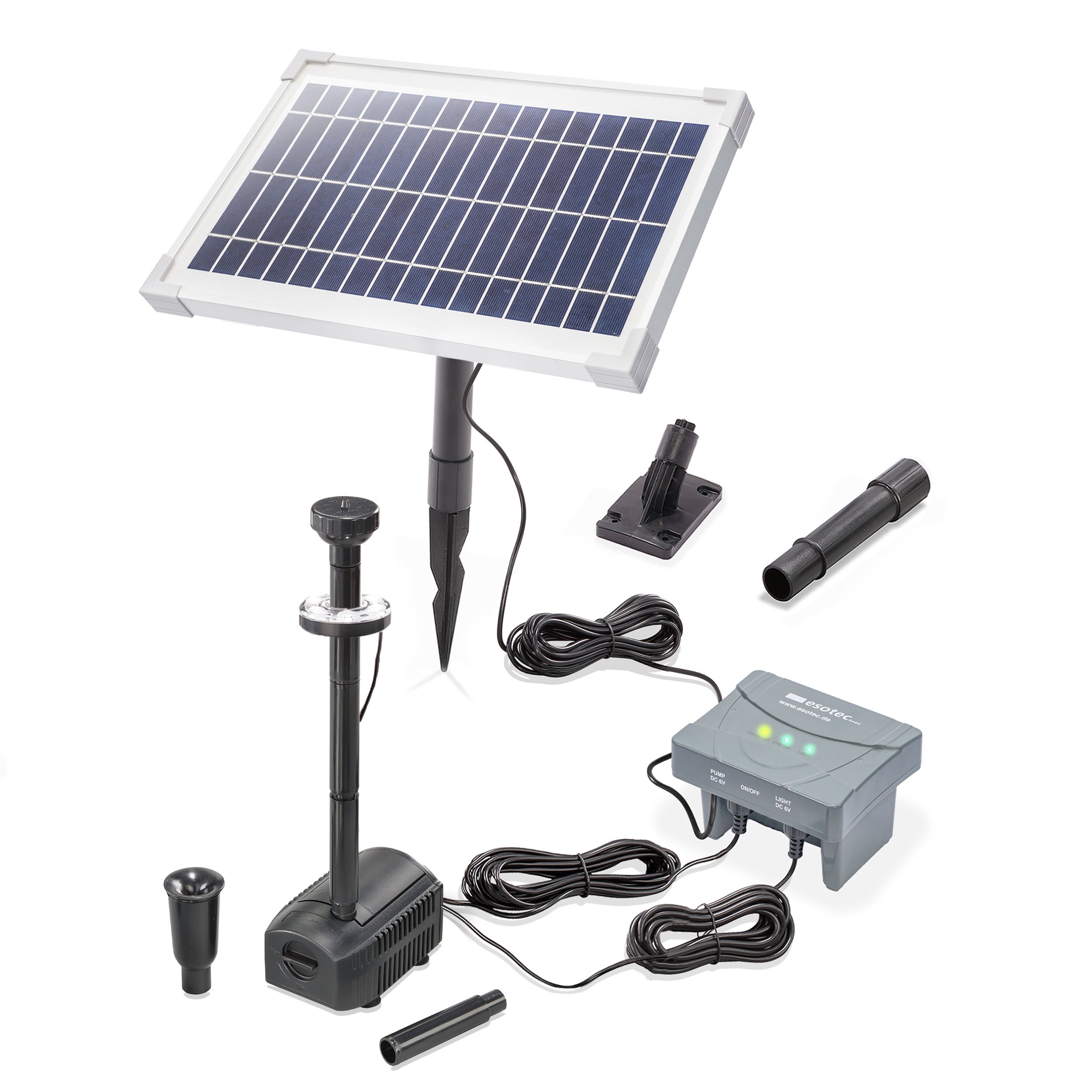 Solar Teichpumpenset 8/400 mit 4 Ah LiFePO4 Akkuspeicher