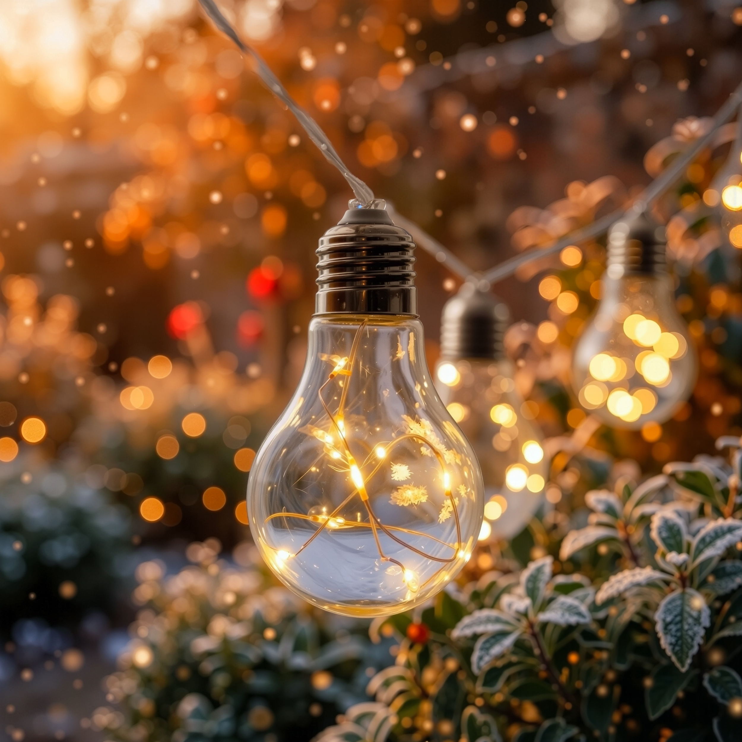 Solar Deko-Lichterkette mit 10 Glühbirnen