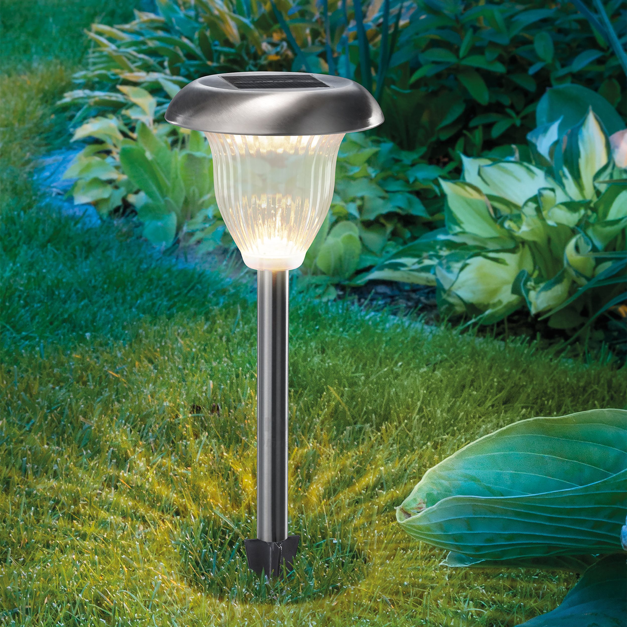 Solar Stableuchte Flowerlight 32 cm DuoColor Edelstahl