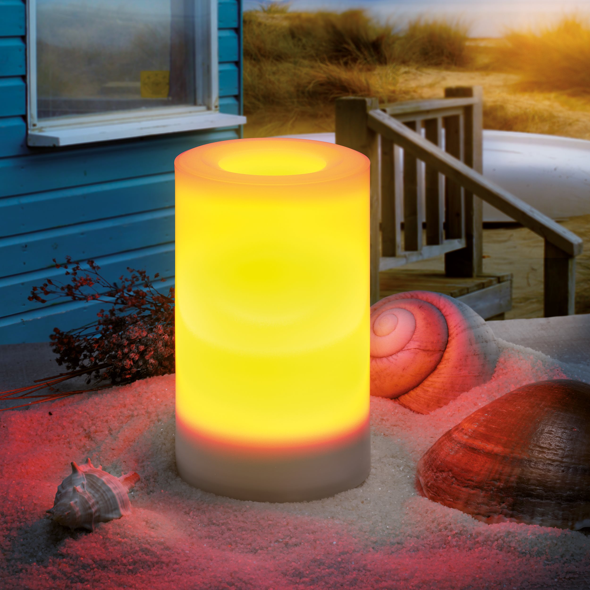 Solar Flackerkerze Mila 75 x 120 mm