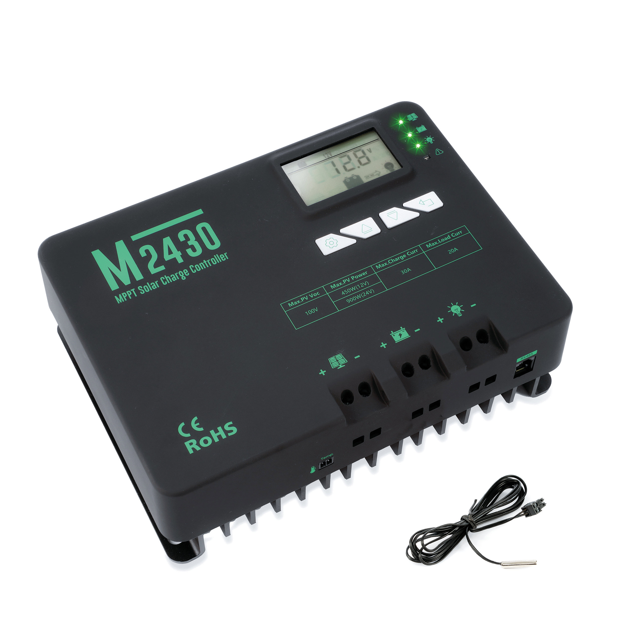 Solar MPPT-Laderegler 12/24 V - 450/900 Wp