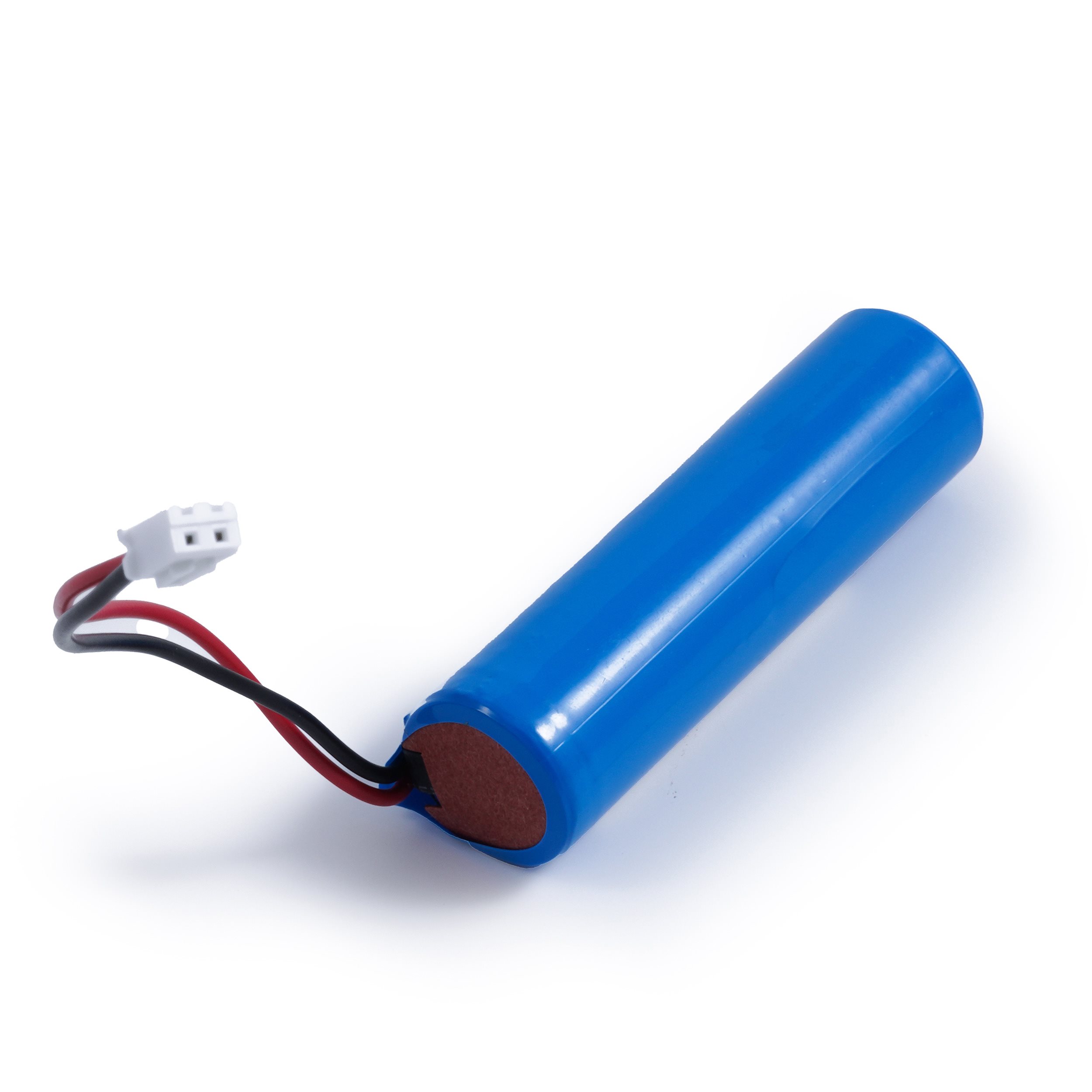 Akku LiFePO4 3,2 V 2000 mAh - Baugröße 18650 mit Stecker weiß