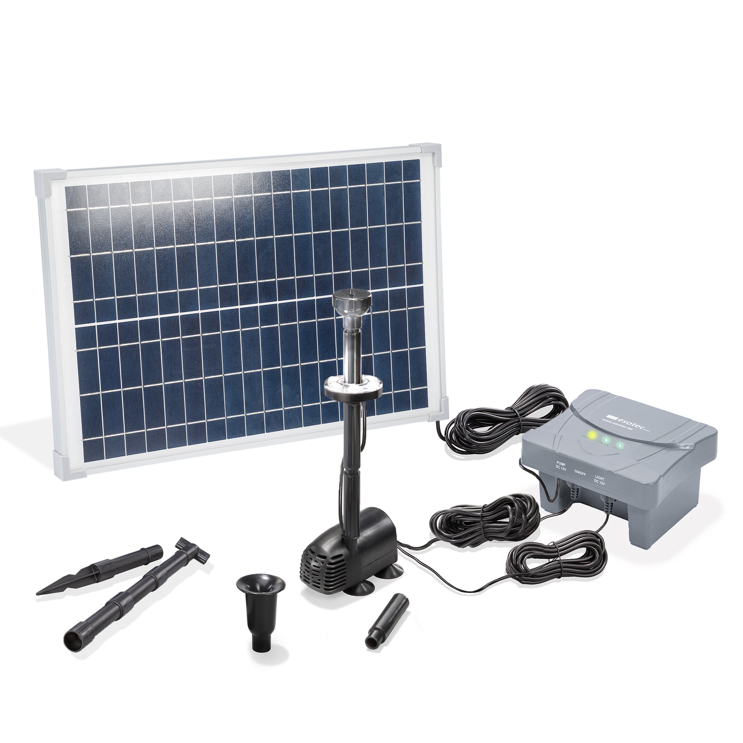 Solar Teichpumpenset 25/680 mit 6 Ah LiFePO4 Akkuspeicher