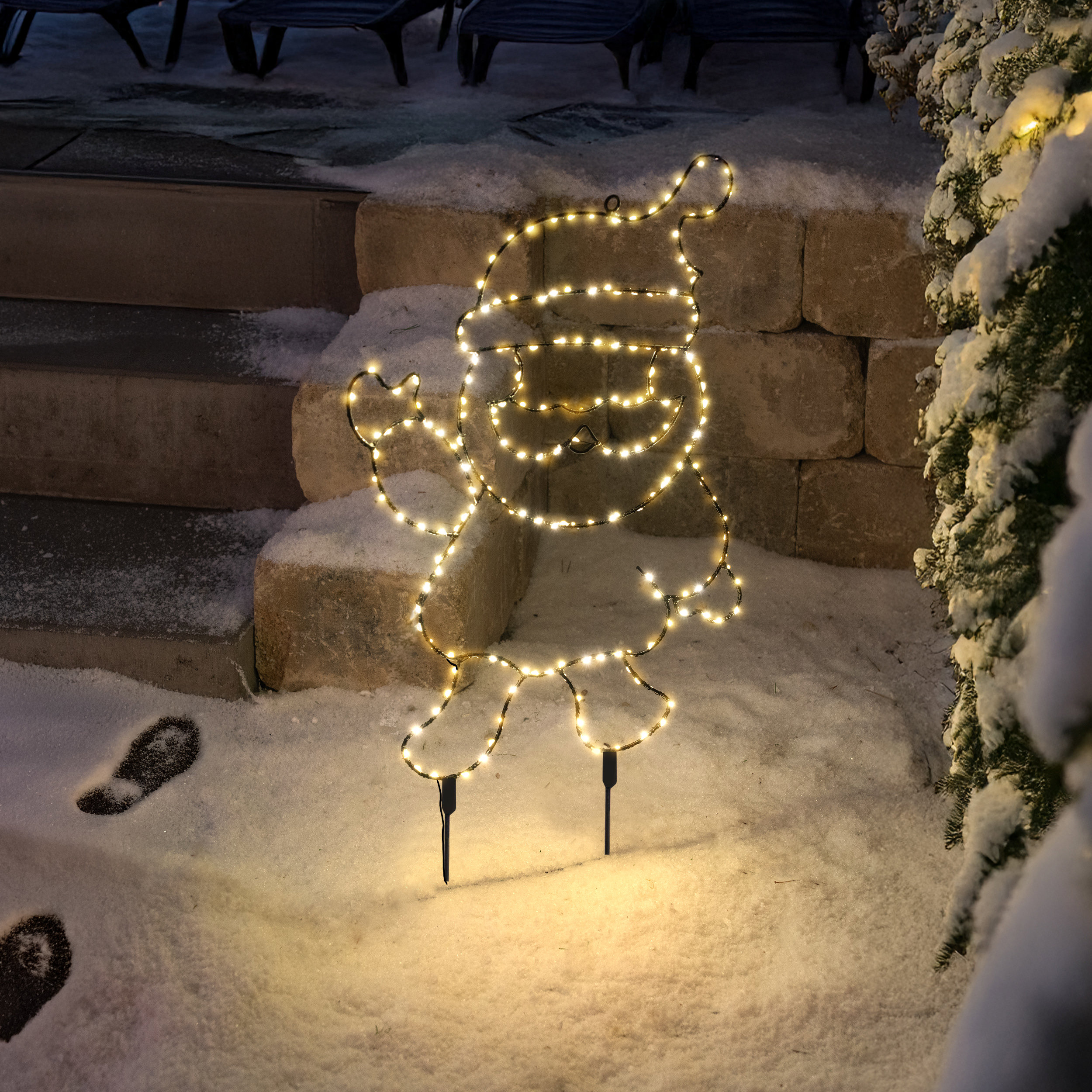 Solar Gartenstecker Weihnachtsstern mit 60 warmweißen LEDs
