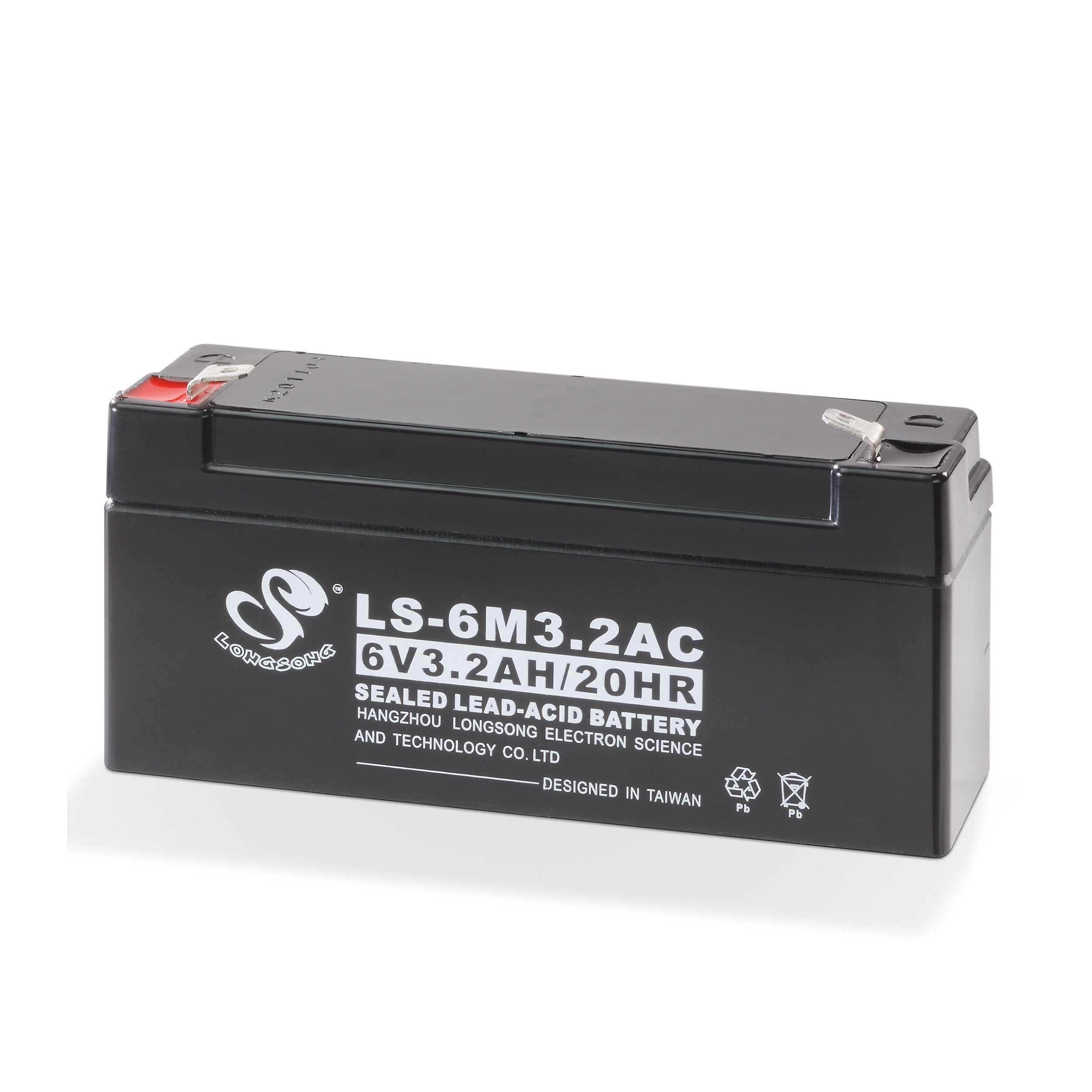 Ersatzakku Pb 6 V / 3,2 Ah - mit Steckkontakten