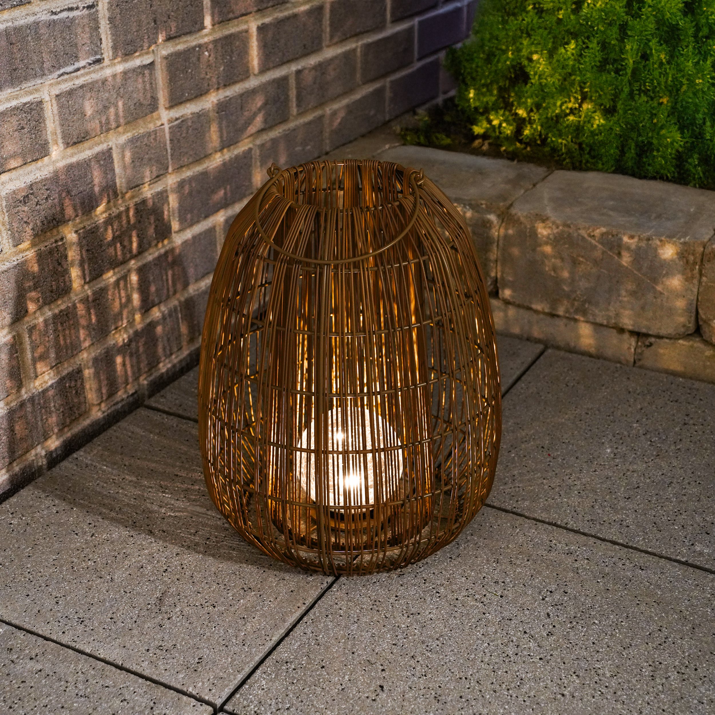 Solar Windlicht Isabella 40 cm im Boho-Stil