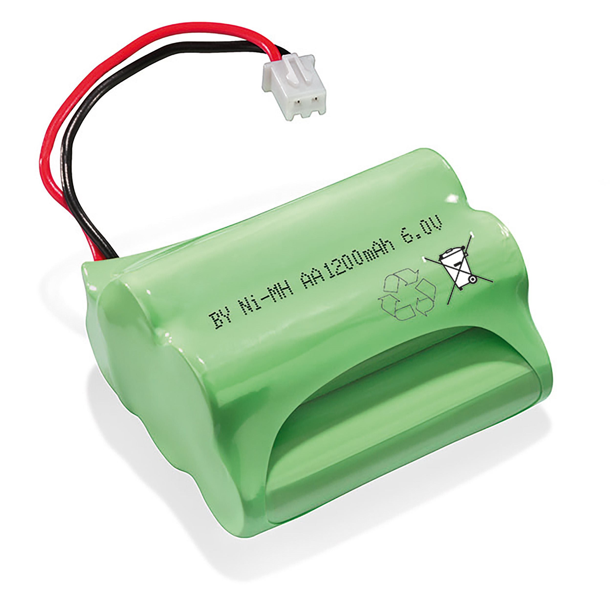 Ersatzakku NiMh 6 V / 1,2 Ah - mit Stecker weiß