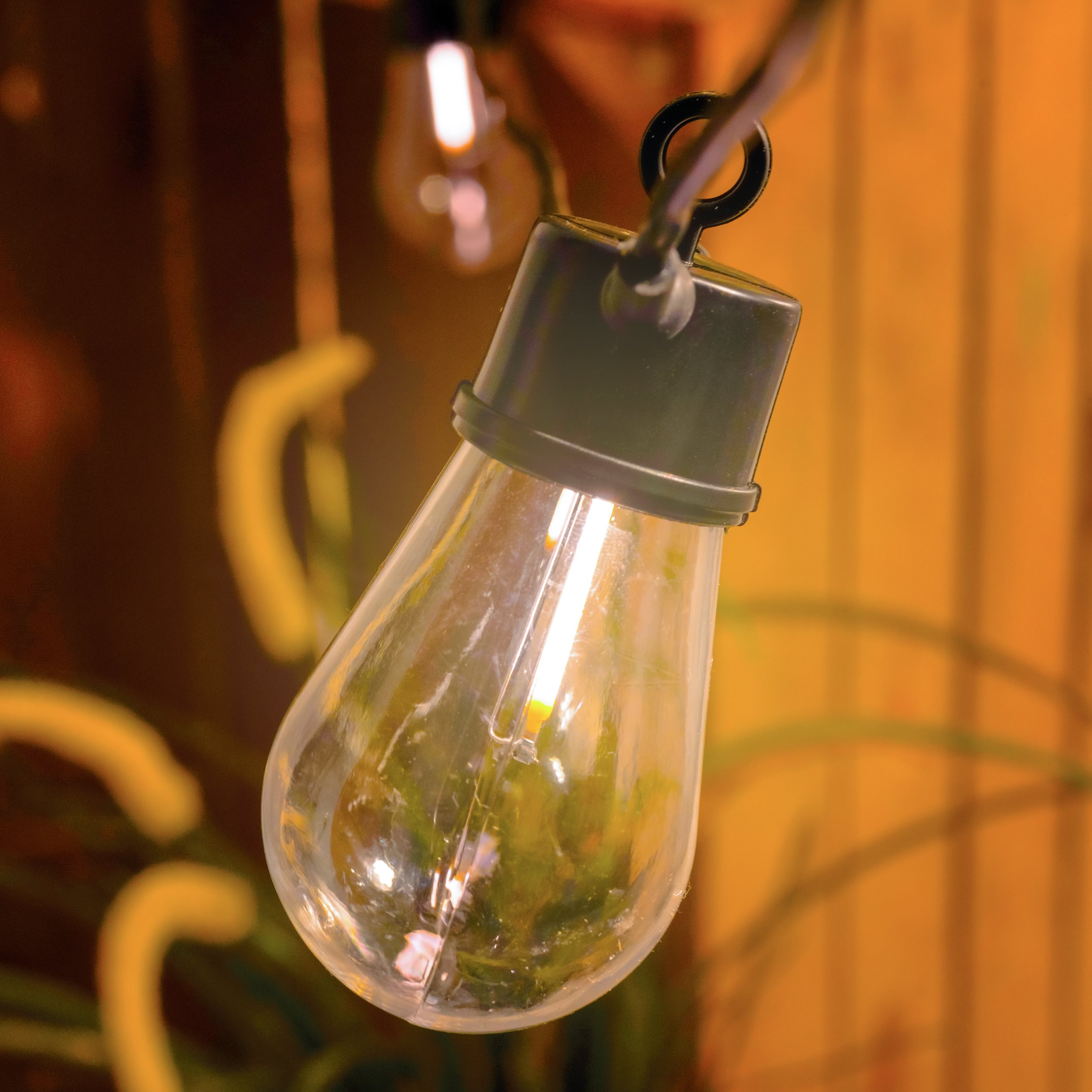 Solar Lichterkette im Retro-Look mit 10 Glühbirnen