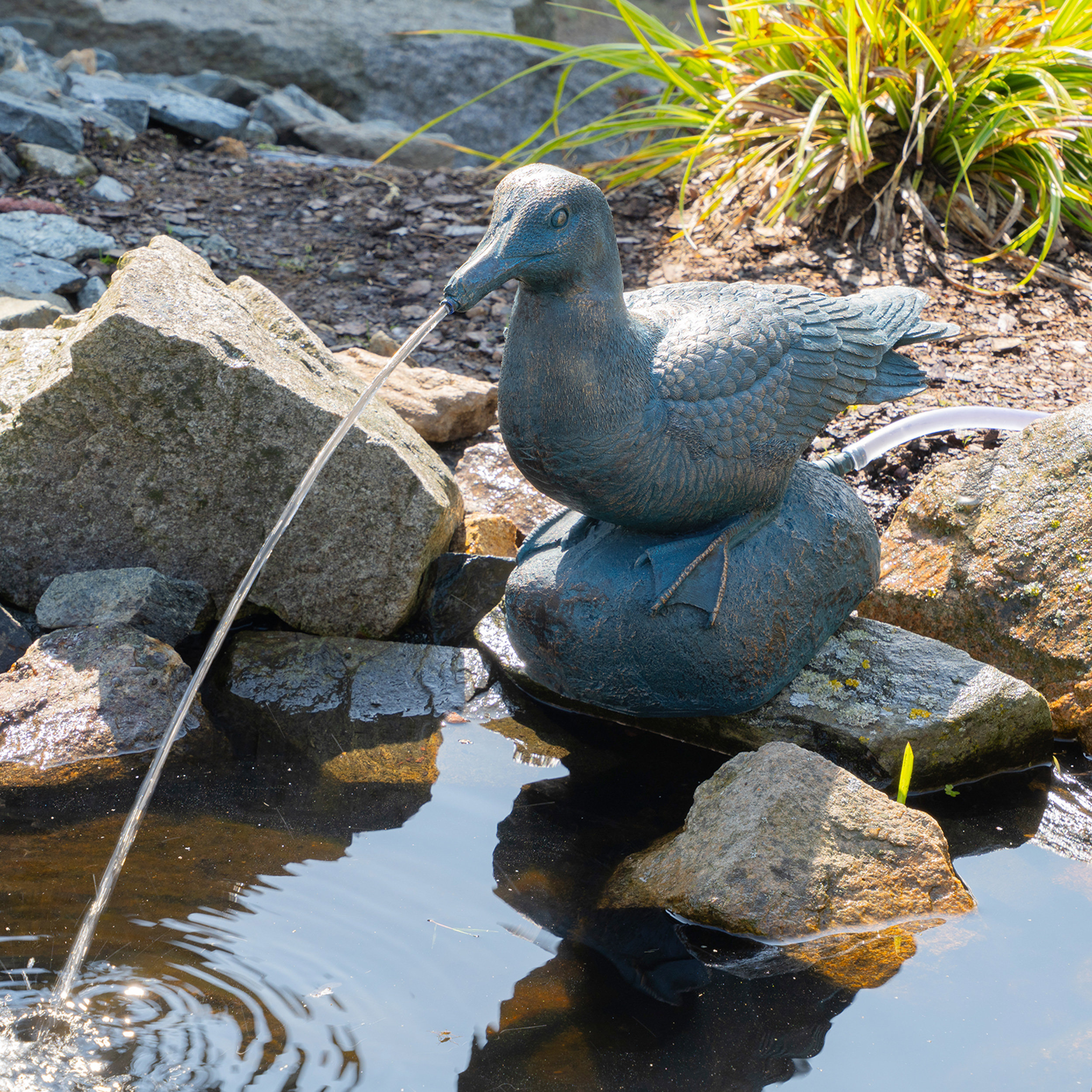 Solar Wasserspeier-Set Ente Samuel