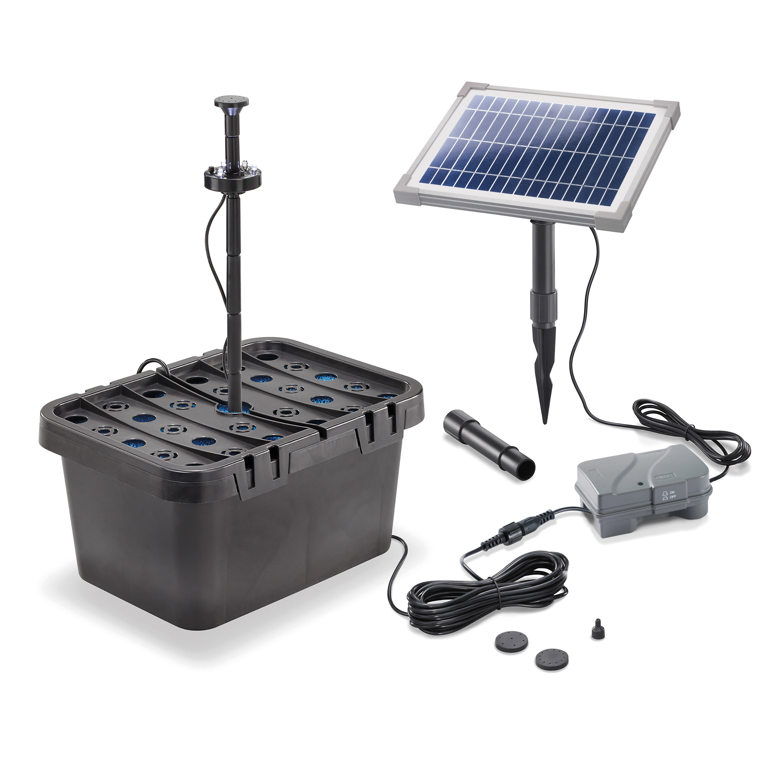 Solar Unterwasserfilter-Set 5/160 mit 1,5 Ah LiFePO4-Akkuspeicher