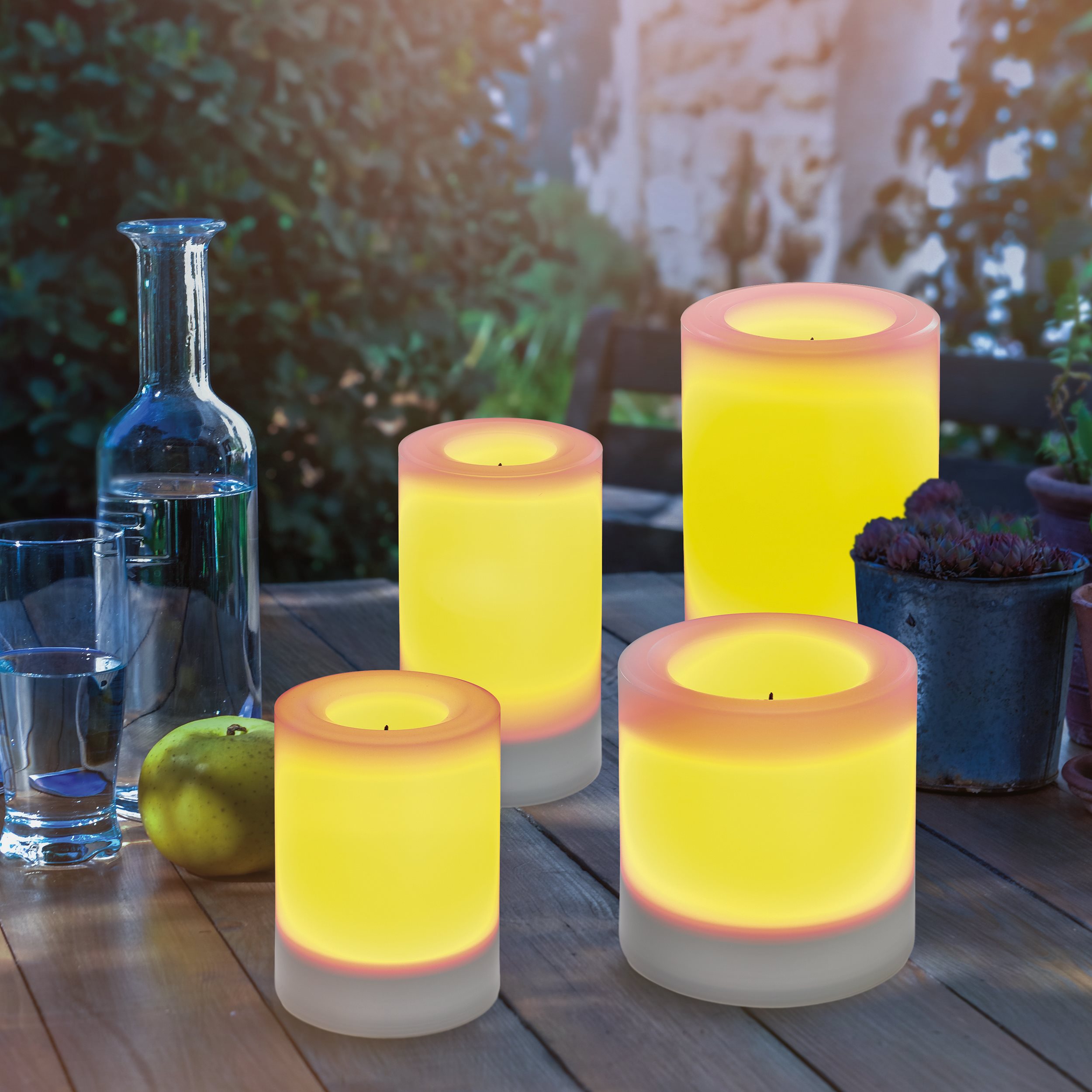 Solar Flackerkerzen 4er Set