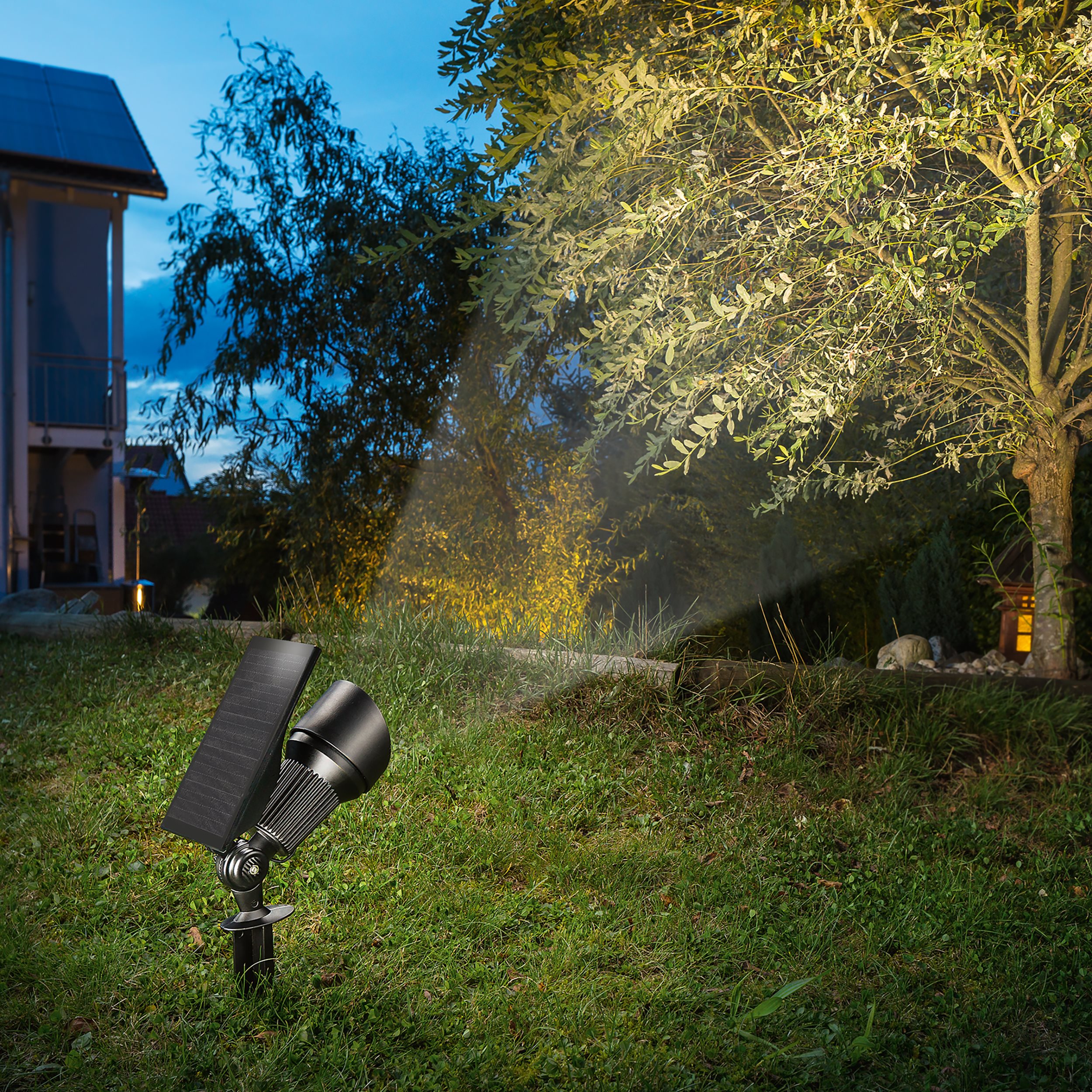 Solar Bodenstrahler Superspot "Duo Color" im Alugehäuse