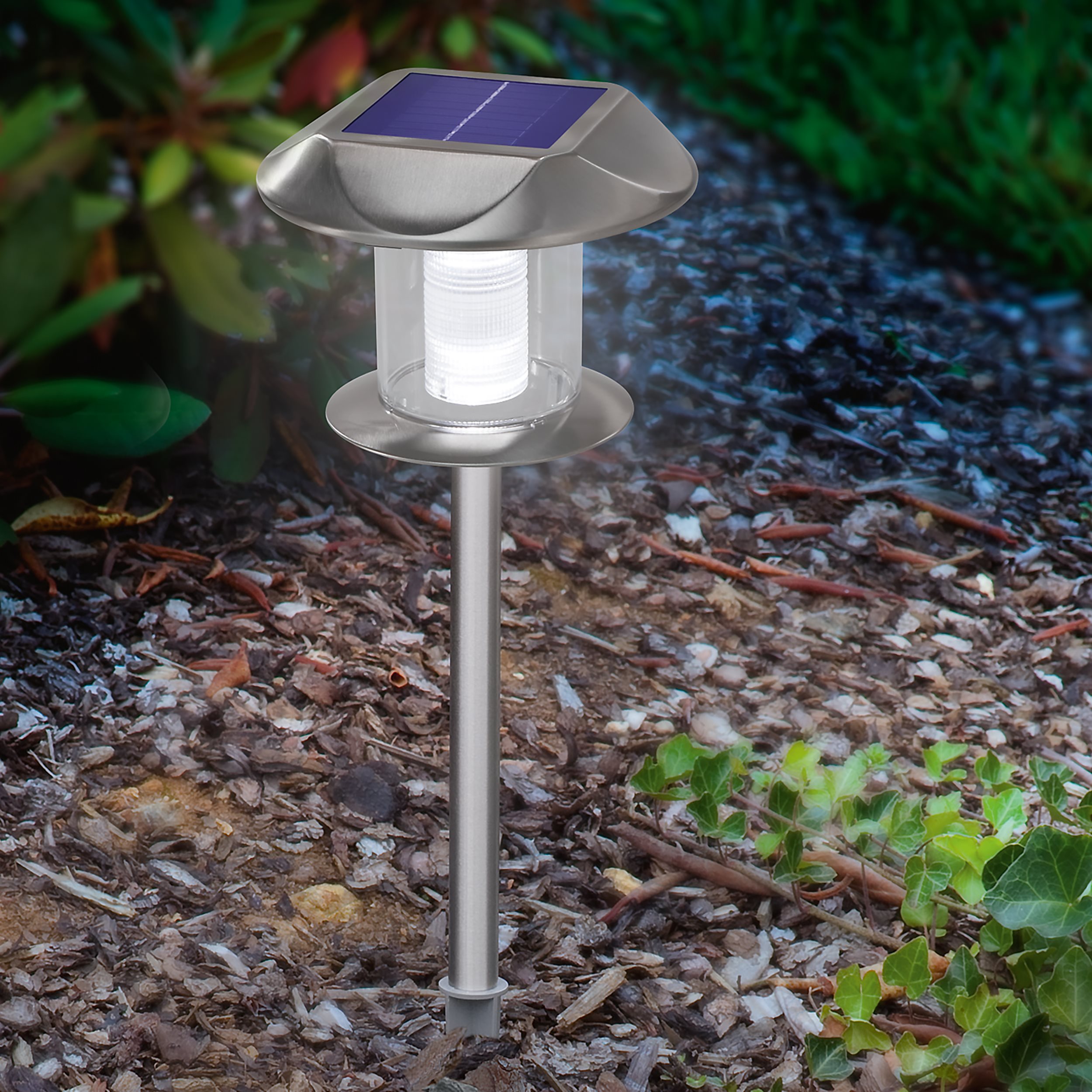 Solar Stableuchte Sunnylight 38 cm aus Edelstahl
