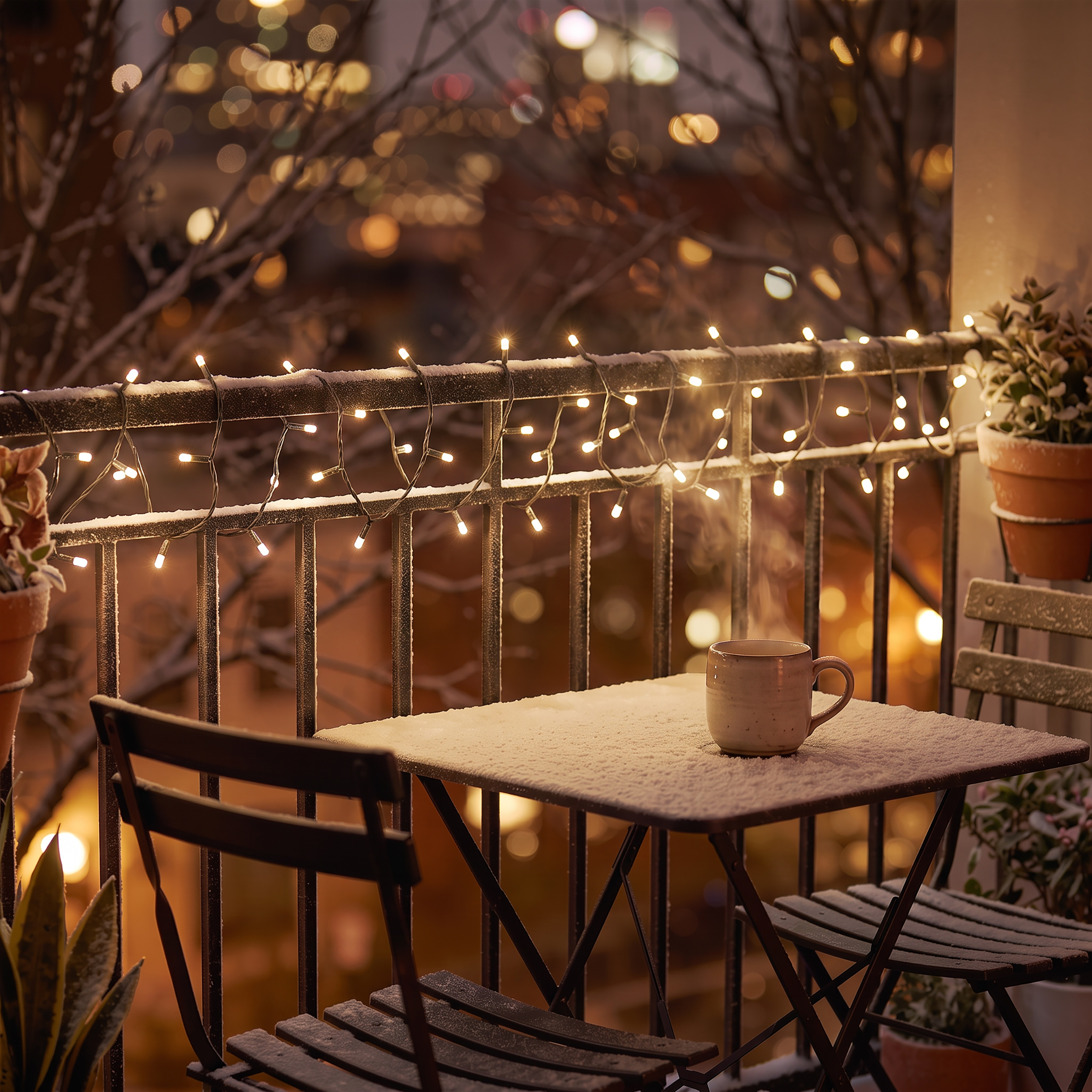 Solar Lichterkette mit 60 warmweißen LEDs