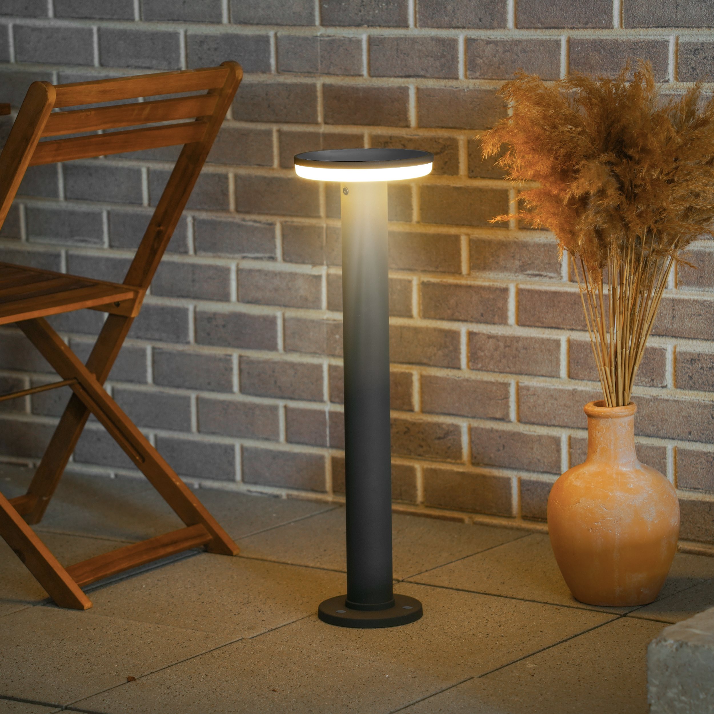 Elegante Solar Standleuchte Lesina 70 cm, anthrazit