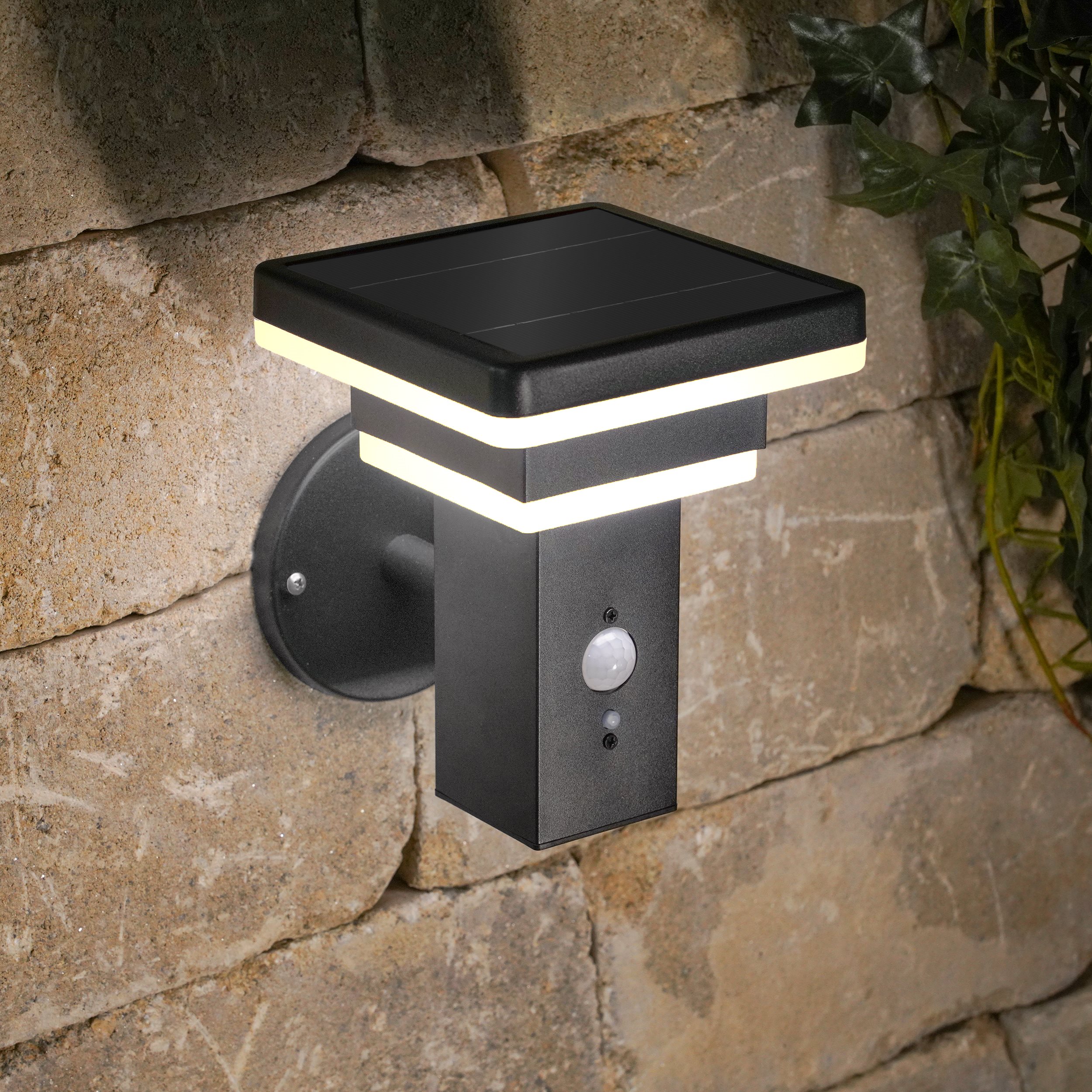 Solar Wandleuchte Lucca mit Bewegungssensor