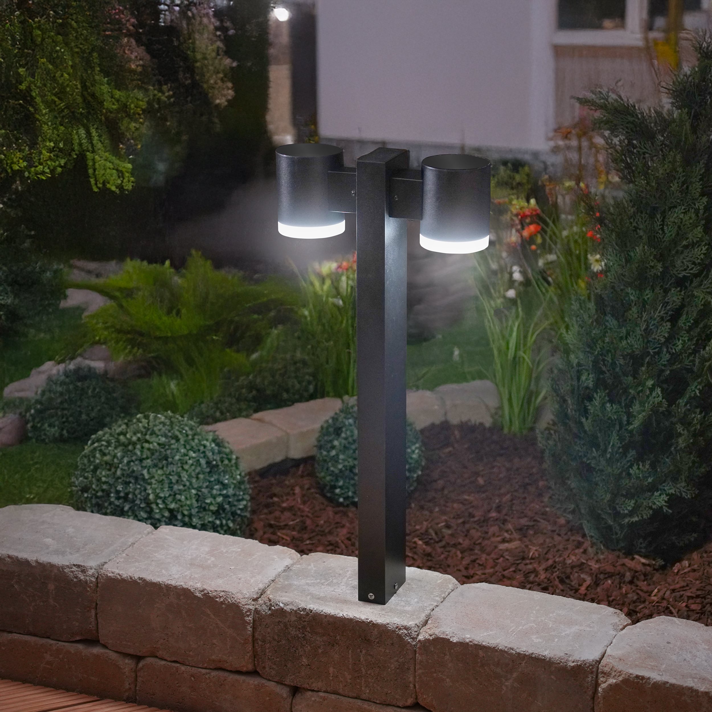 Solar Standleuchte Aura 70 mit zwei Leuchtköpfe