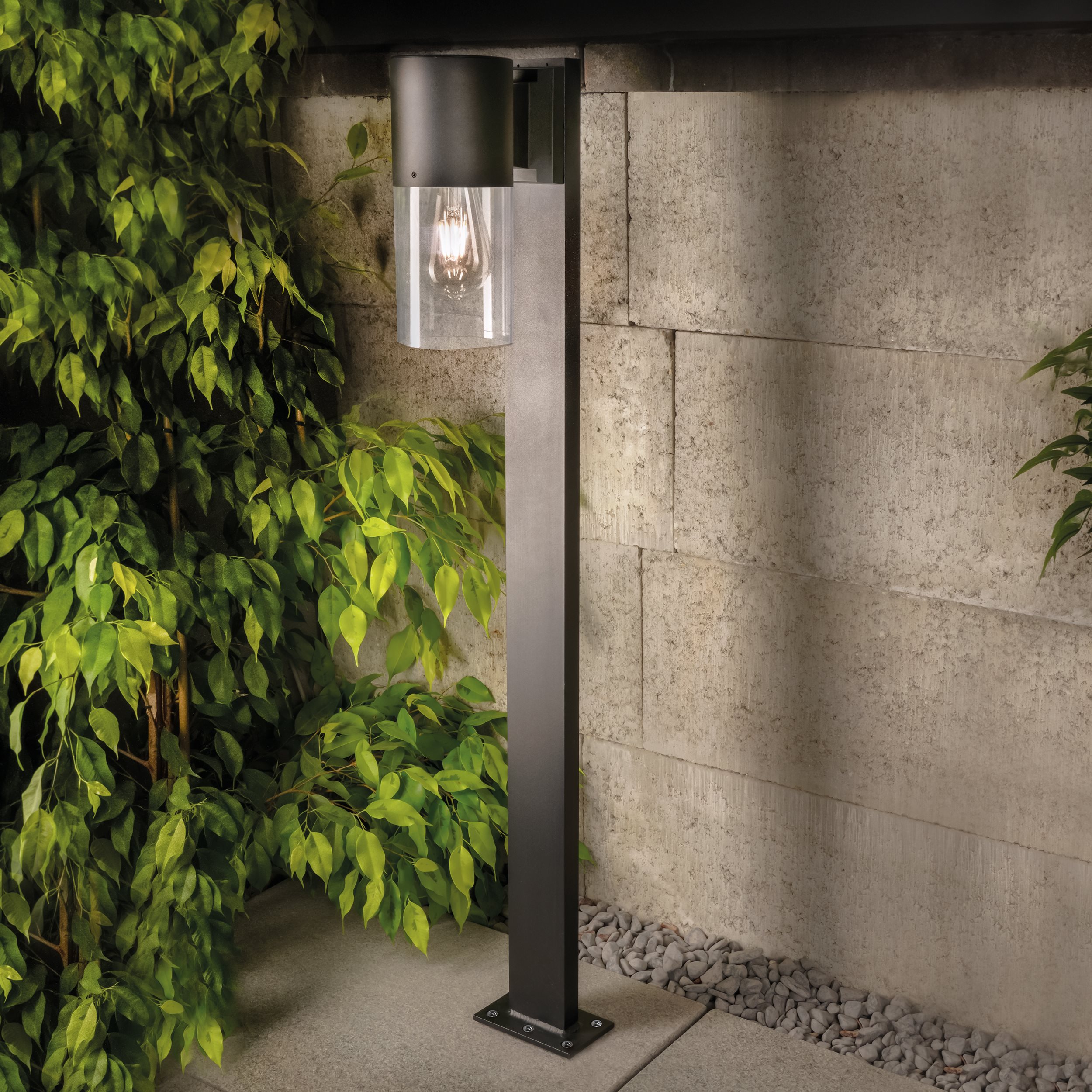 Solar Standleuchte Viola 100 cm mit LED-Glühbirne