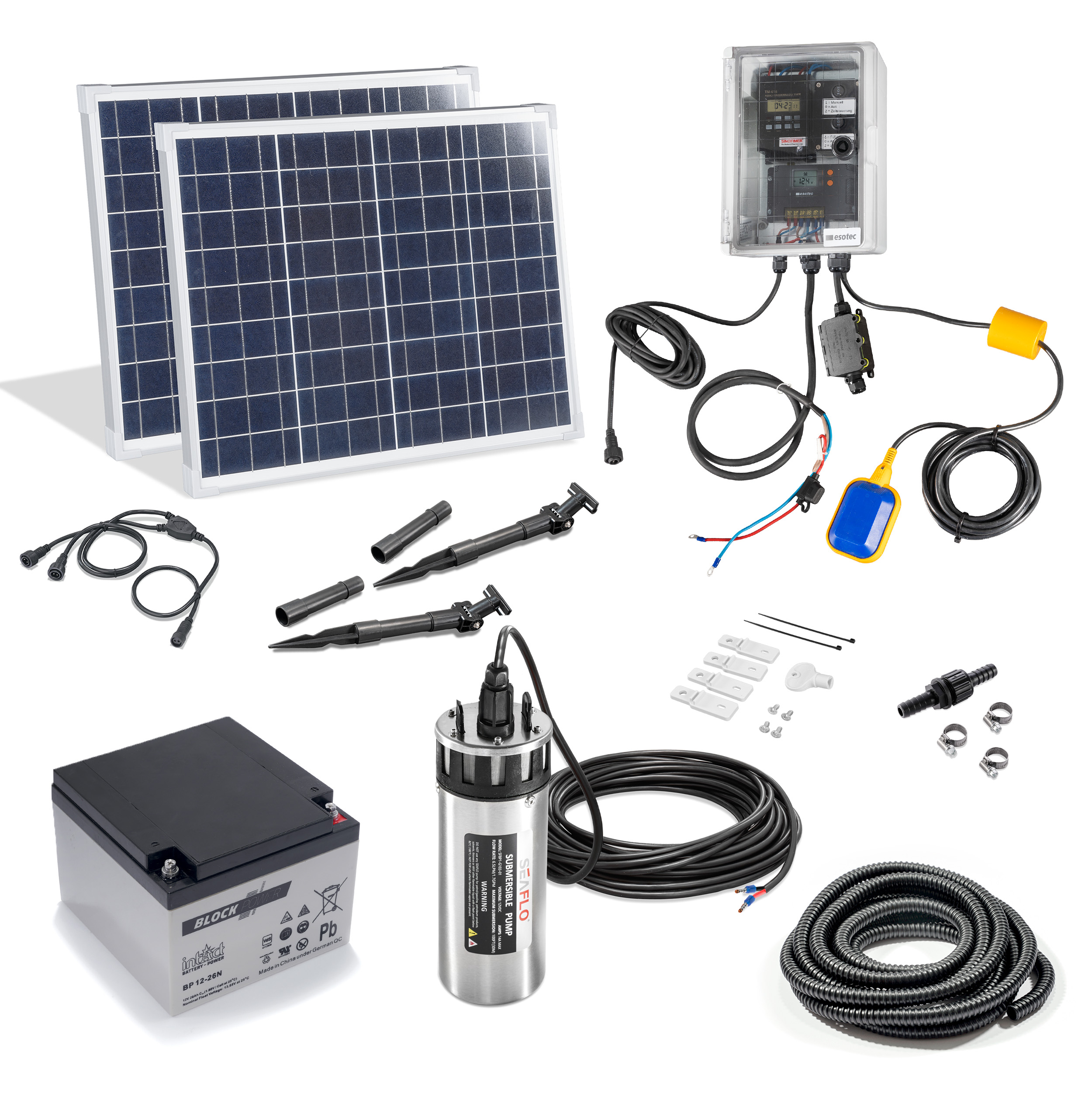 Solar Nachfüllset mit Tiefbrunnenpumpe